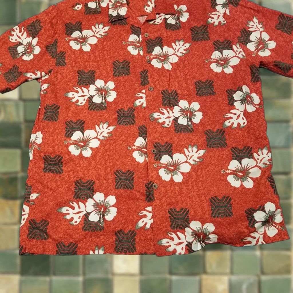 Ocean Pacific VINTAGE Ocean Pacific Hawaii Shirt Men XL Red Floral Short Sleeve Button Casual Size US XL / EU 56 / 4 - 1 Thumbnail