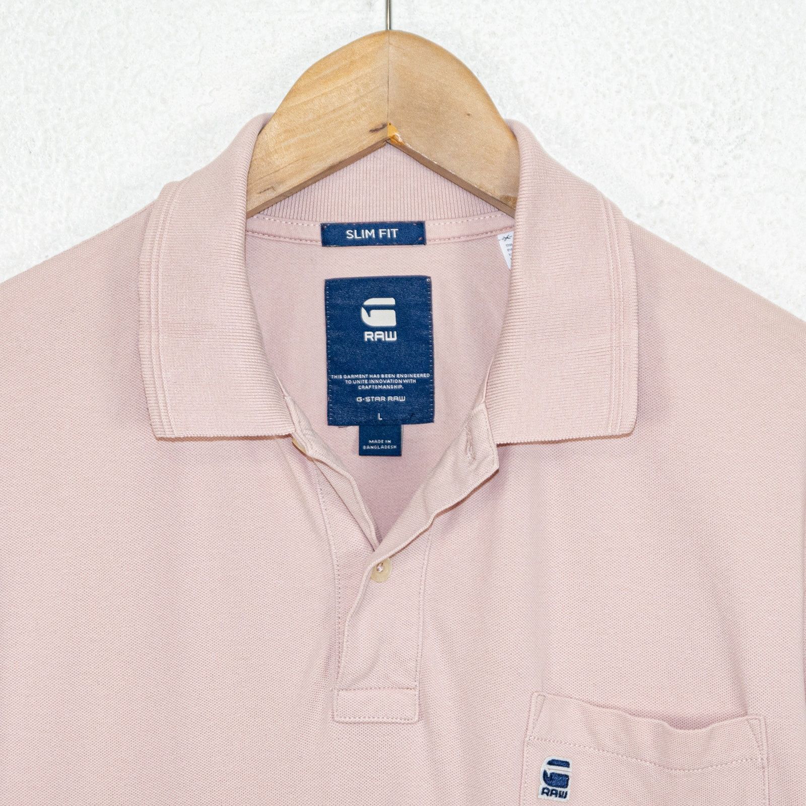 G-Star G Star RAW Men's Core Pocket Polo Short Sleeve in Pink Size US L / EU 52-54 / 3 - 4 Thumbnail