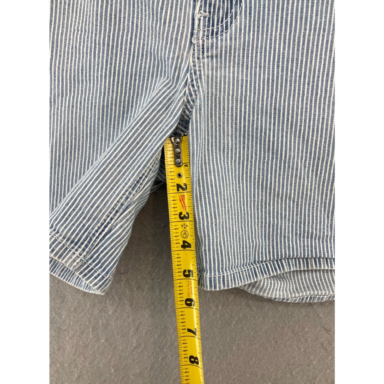 Buffalo David Bitton Buffalo Jeans Mens Shorts Phillip Striped Stretch Denim Casual 30 Blue 5-Pocket Design Inseam 9 in Regular Rise Mid Size US 30 / EU 46 - 6 Thumbnail