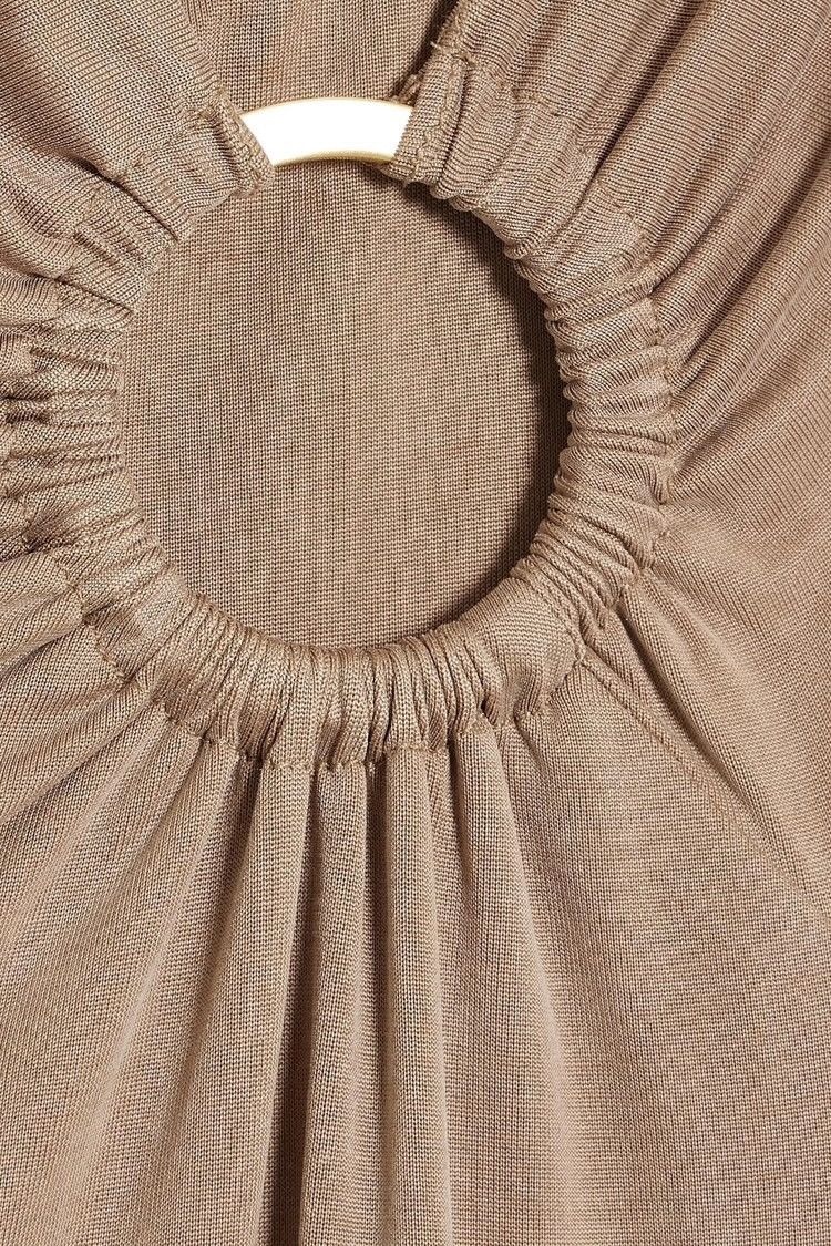 Dion Lee DION LEE Cutout cupro-blend mini dress Mushroom UK 6 Size XS / US 0-2 / IT 36-38 - 4 Thumbnail