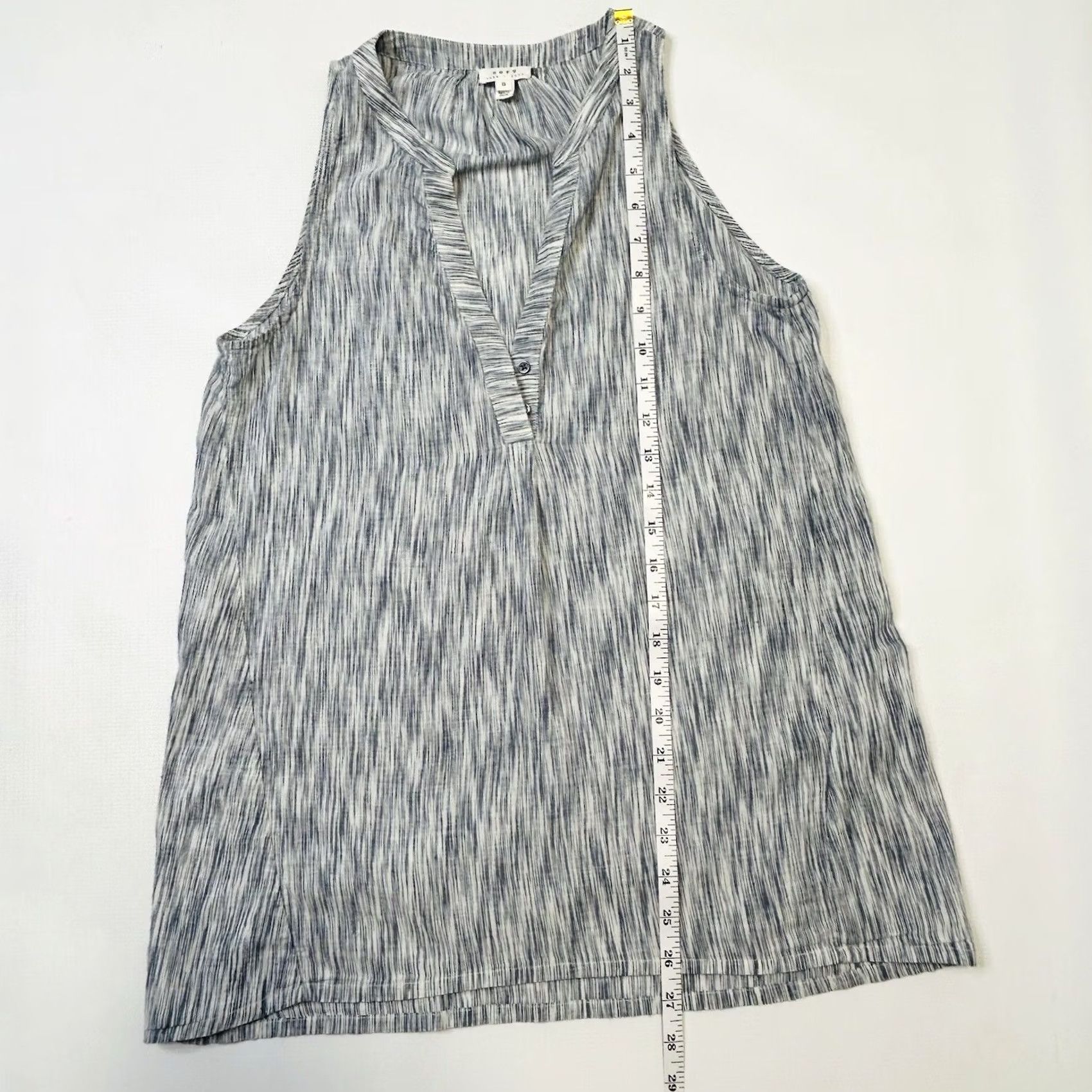 Joie VINTAGE Soft Joie Blue White Printed V-Neck Tunic Top Shirt Blouse 100% Cotton Size S / US 4 / IT 40 - 6 Thumbnail
