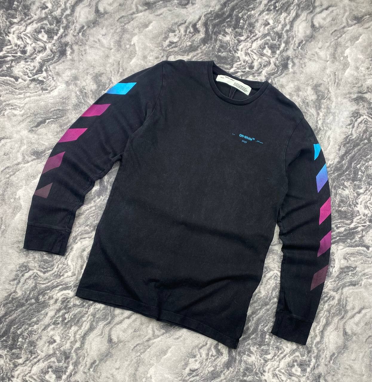 Off-White Off White Diagonal Gradient Long Sleeve Big Logo Men Size US L / EU 52-54 / 3 - 2 Thumbnail