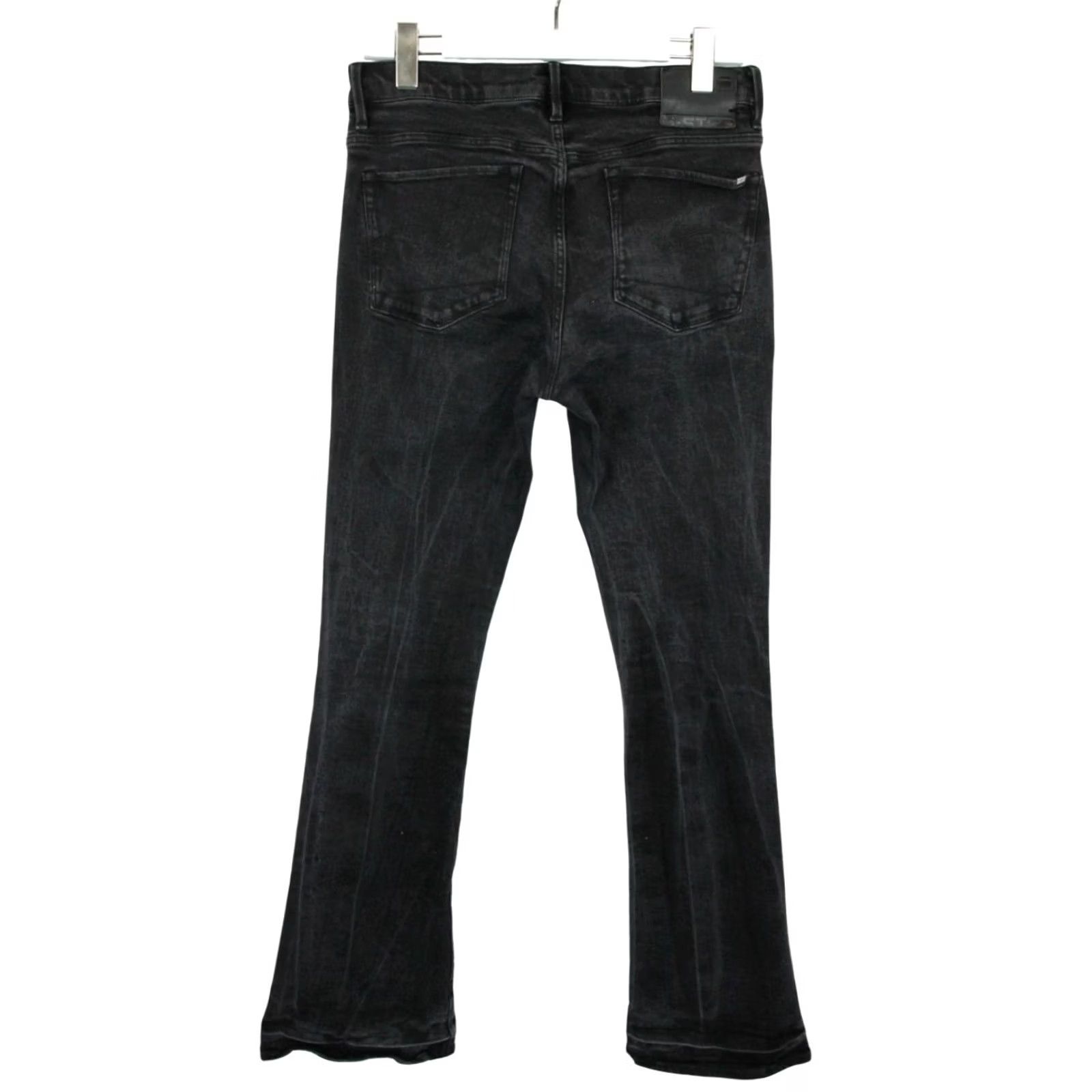 G-Star G-STAR Jeans Women's W30/L34 Flare Zip Fly Faded Stretch Whiskers Black Size 30" / US 8 / IT 44 - 2 Thumbnail