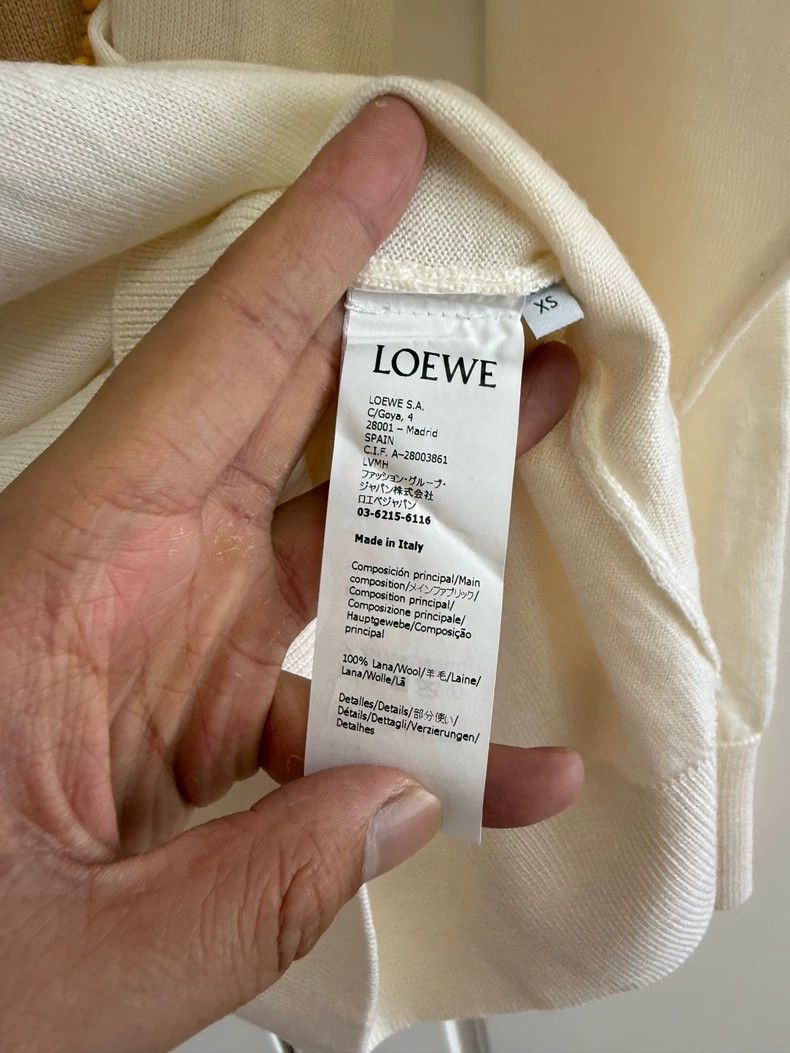 Loewe Loewe Weaving embroidered wool sweater with big logo Size XS / US 0-2 / IT 36-38 - 3 Thumbnail