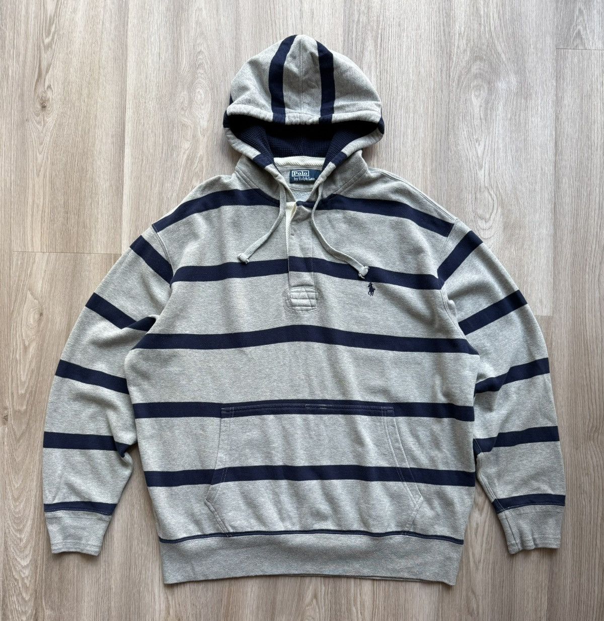Polo Ralph Lauren Vintage Polo Ralph Lauren Striped Hoodie Size US XL / EU 56 / 4 - 1 Thumbnail