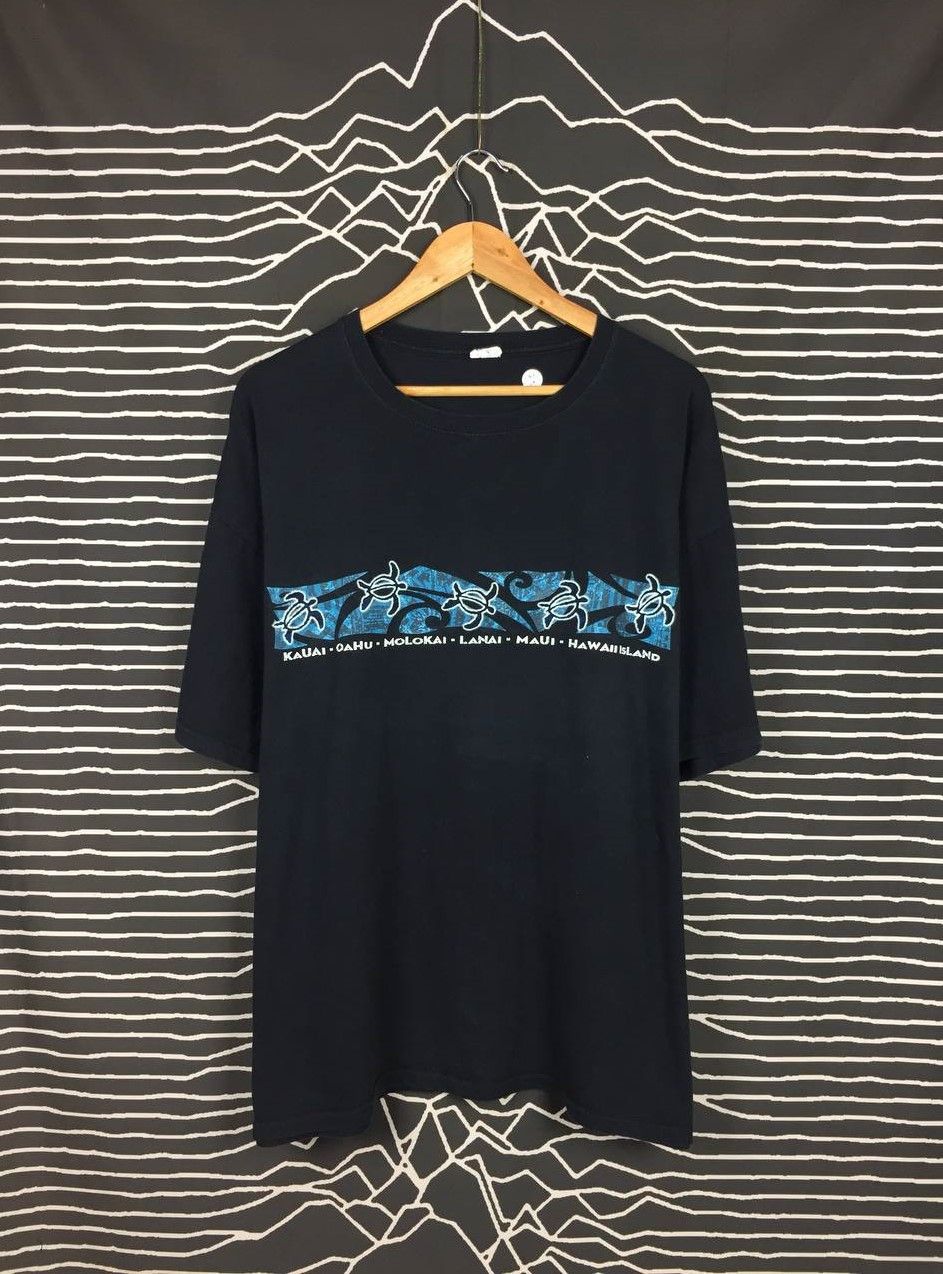 Anvil × Vintage Vtg Y2K Hawaiian Island Honu Hawaii Green Sea Turtle Tee Size US XXL / EU 58 / 5 - 1 Thumbnail