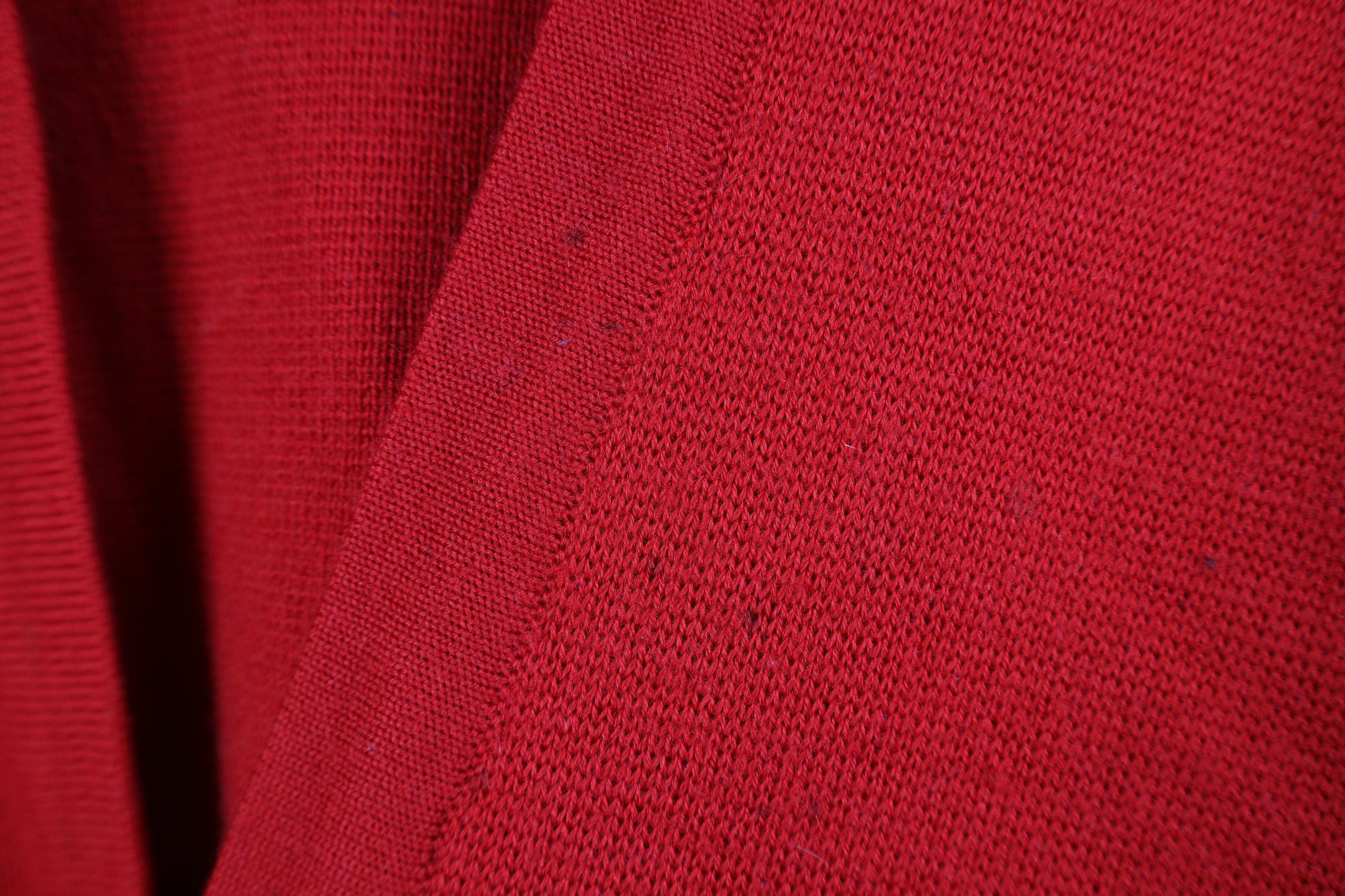 Vintage Vintage 90s Streetwear Wool Blend Knit Cardigan Sweater Red Size M / US 6-8 / IT 42-44 - 5 Thumbnail
