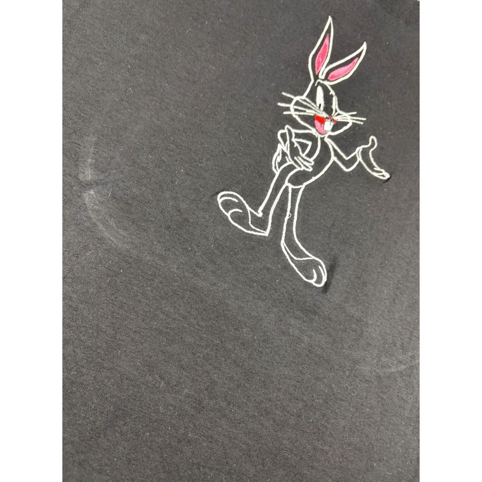 Vintage VINTAGE Looney Tunes Bugs Bunny T Shirt Men’s Size M Black Embroidered 90s Mens Size US M / EU 48-50 / 2 - 3 Thumbnail
