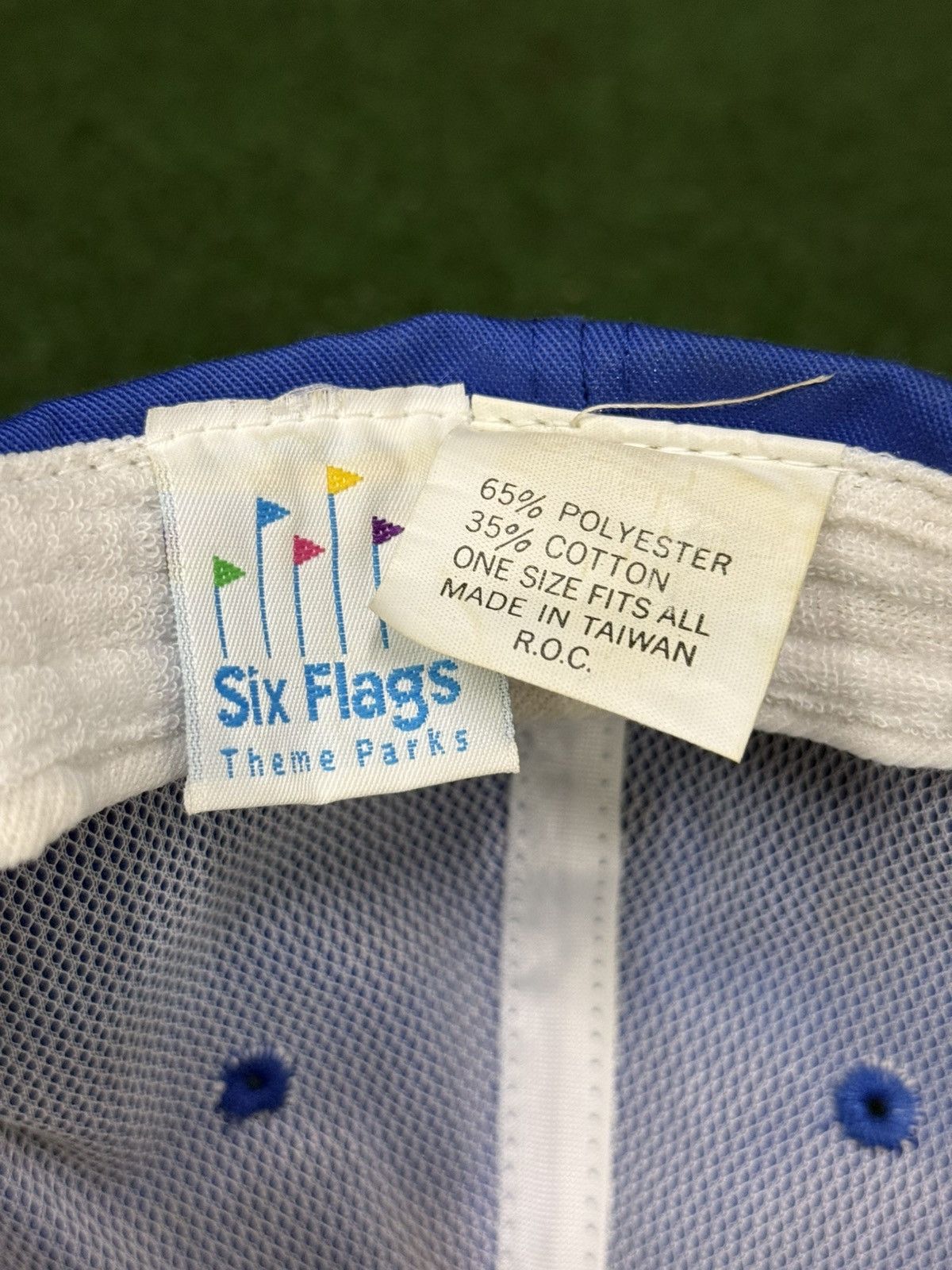 Vintage Vintage Six Flags Theme Parks Script Slideback Hat Size ONE SIZE - 5 Thumbnail