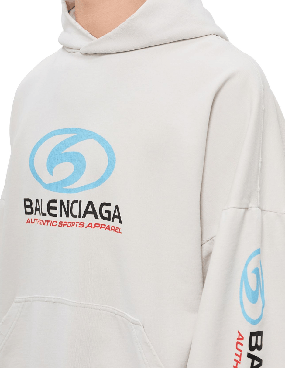 Balenciaga Balenciaga Surfer Cracked Moleton Hoodie Size US L / EU 52-54 / 3 - 4 Thumbnail
