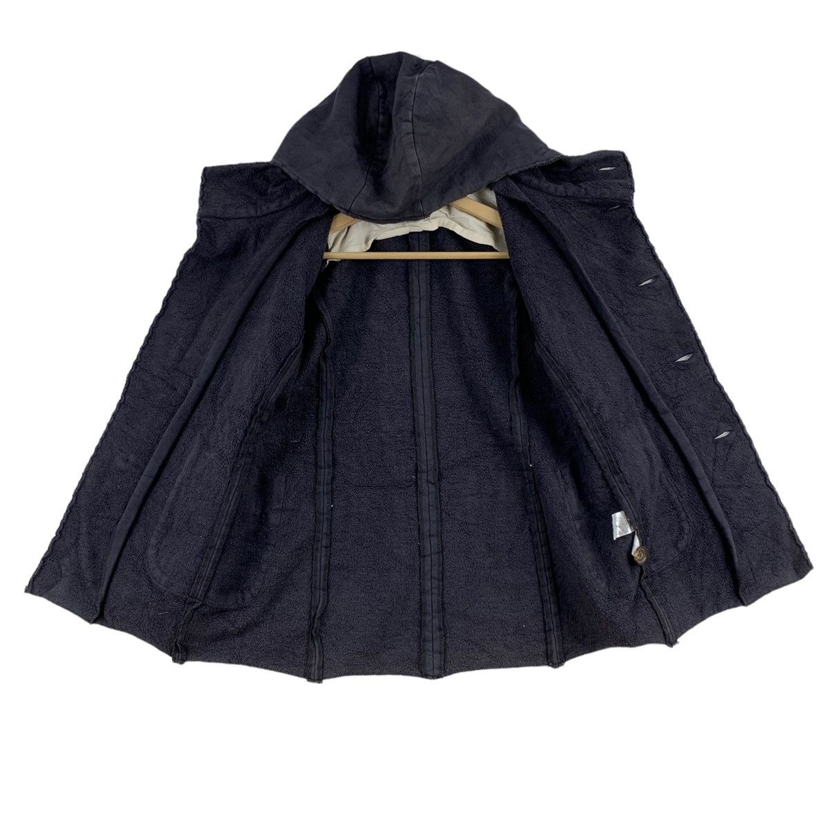 Japanese Brand QUADRO Japanese Brand Sherpa Inside Button Up Hooded Coat Size US S / EU 44-46 / 1 - 4 Thumbnail