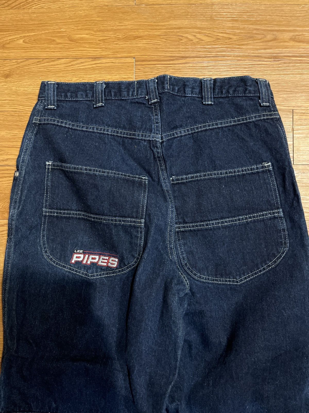 Lee vintage 90’s baggy wide leg double knee lee pipes Size US 34 / EU 50 - 3 Thumbnail