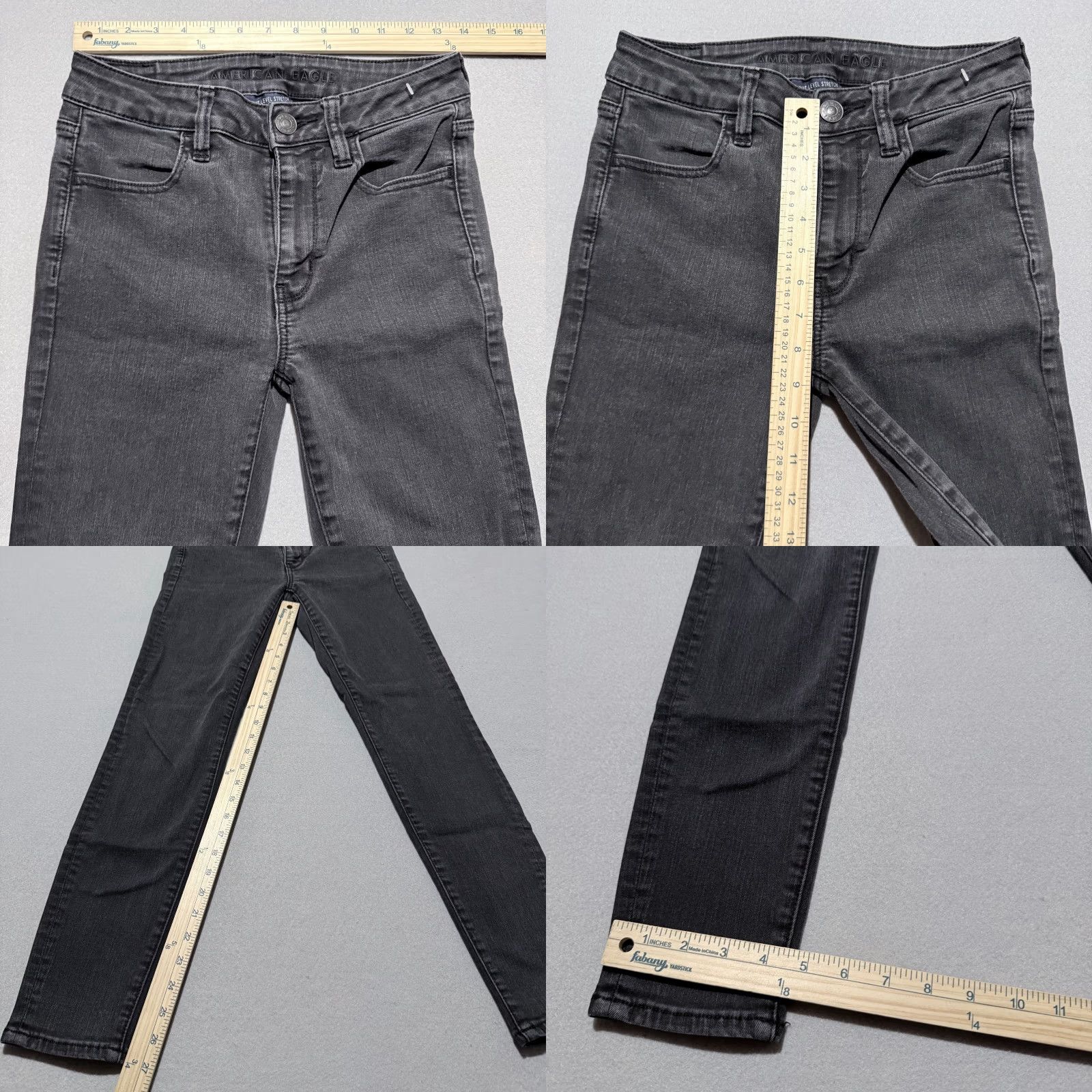 American Eagle Outfitters American Eagle NE(X)T Level Stretch Skinny Jeans Women's Gray Denim Mid Rise - 6 Size 28" / US 6 / IT 42 - 9 Thumbnail