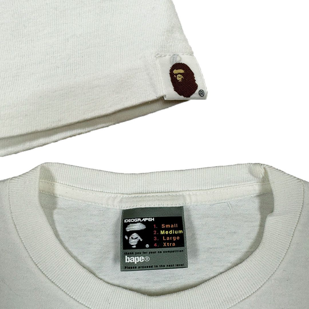 Bape Bape - Vintage Multi Coloured Spellout Tshirt - White - M Size US M / EU 48-50 / 2 - 4 Thumbnail