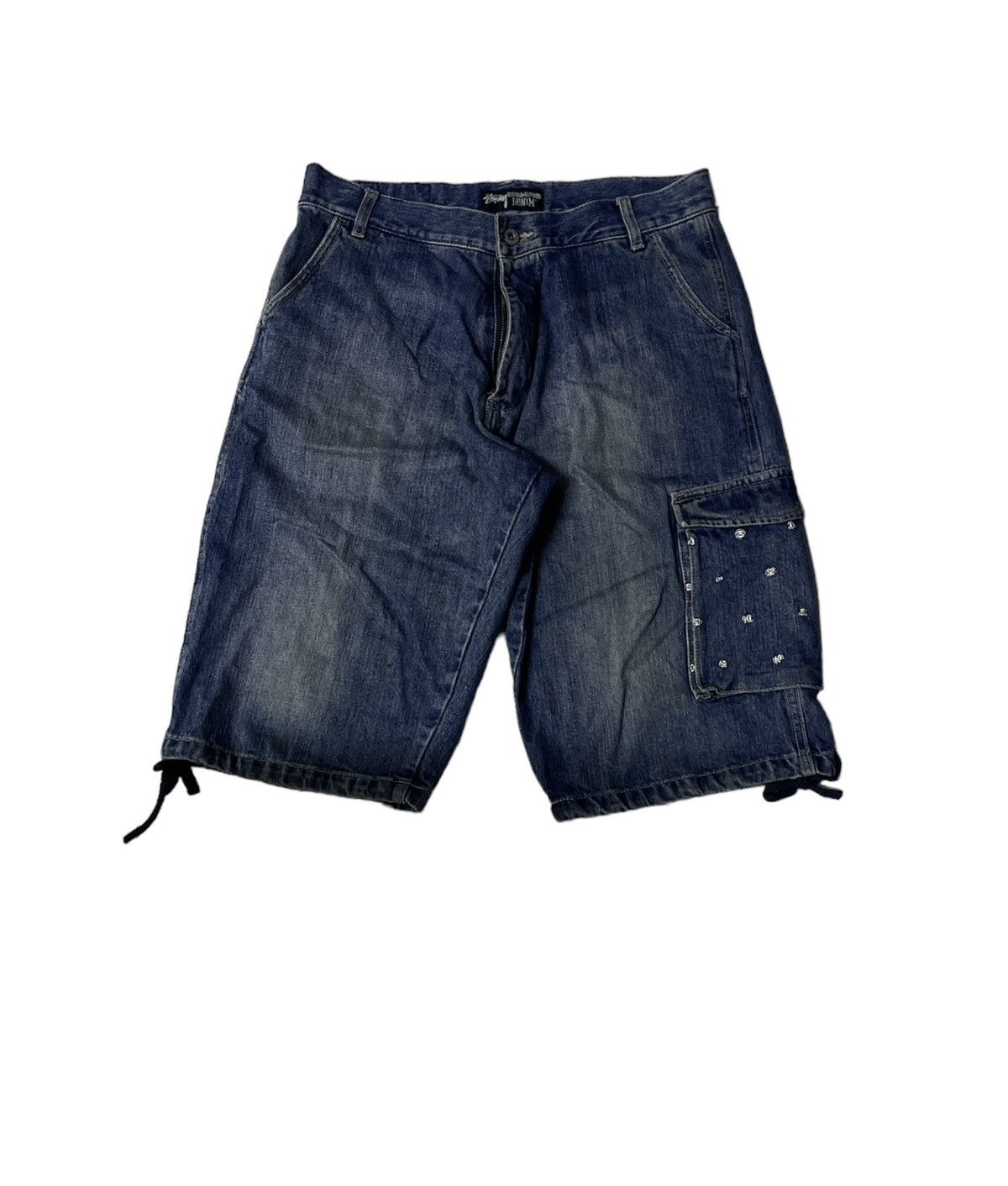 Stussy × Vintage Vintage Stussy Half Pants Denim Size US 33 - 2 Thumbnail
