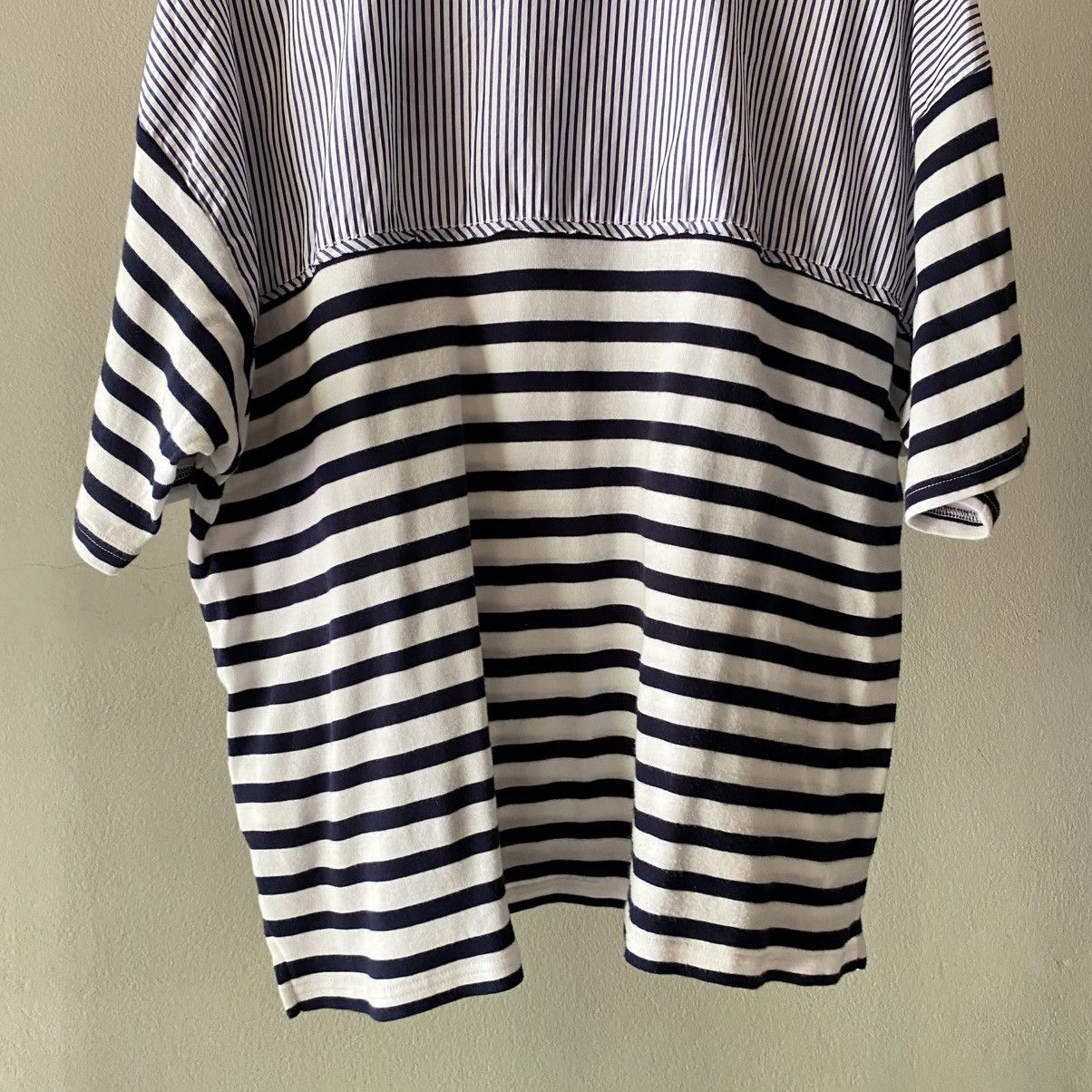 Frapbois FRAPBOIS Striped Mix Band Collar Shirt Size XL / US 12-14 / IT 48-50 - 8 Thumbnail