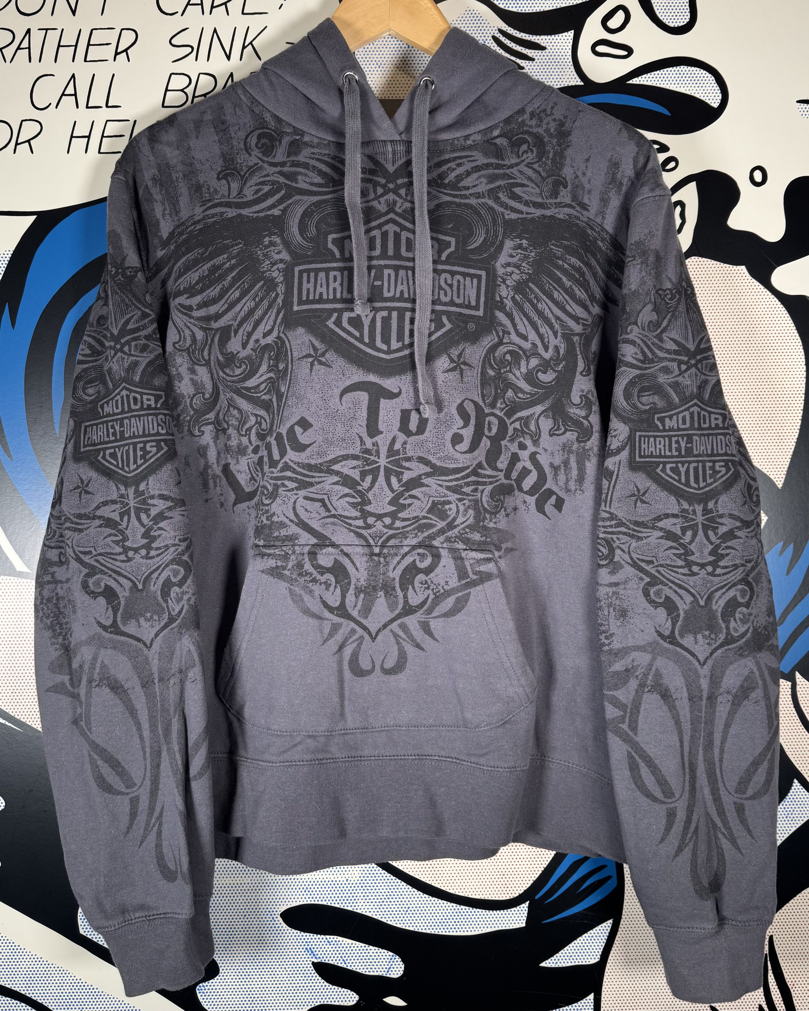 Harley Davidson Y2K Style Harley Davidson Hoodie Size US M / EU 48-50 / 2 - 1 Thumbnail