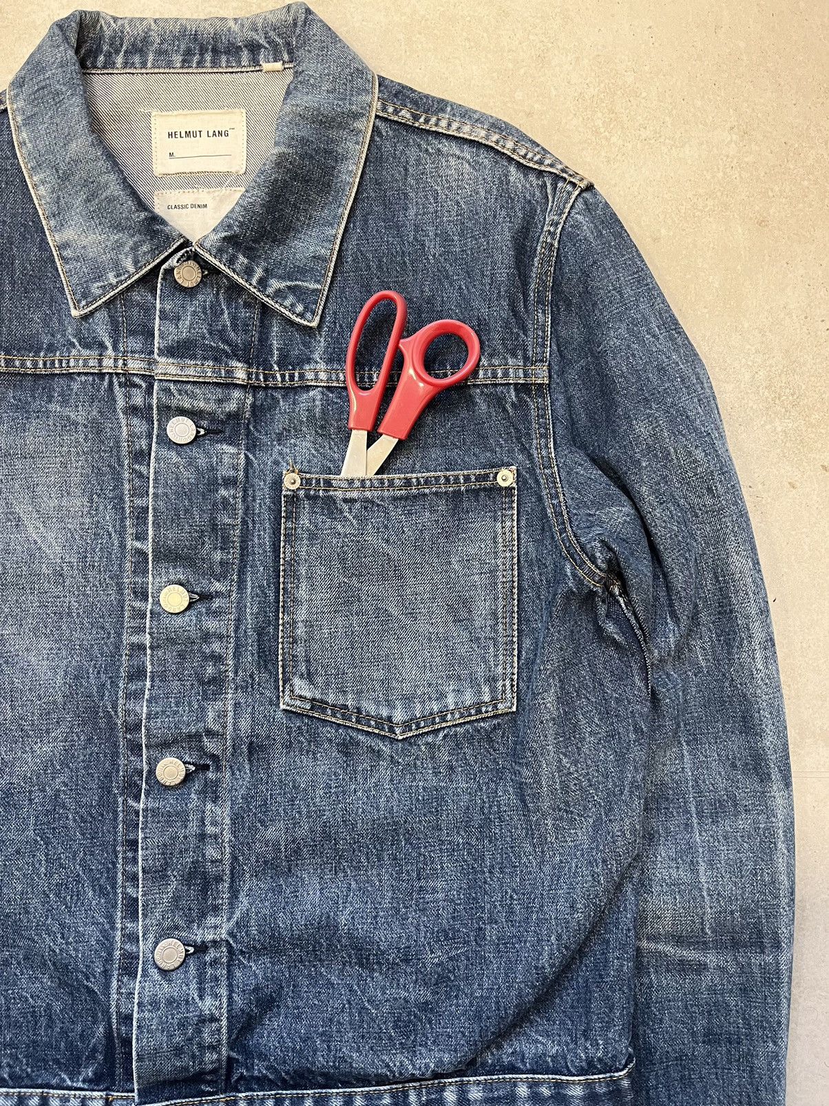 Helmut Lang Helmut Lang One Pocket Denim Jacket Size 52 Size US L / EU 52-54 / 3 - 3 Thumbnail