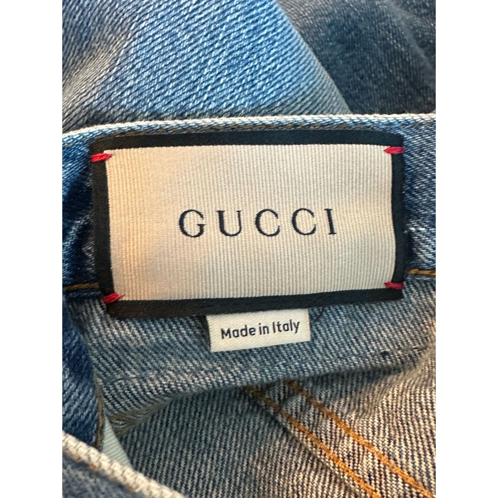Gucci Gucci Womens Distressed Blue Jeans Size 24 Made In Italy 100 Size 24" / US 00 / IT 34 - 3 Thumbnail