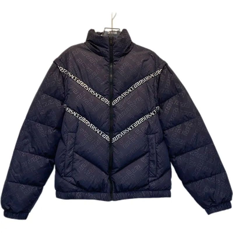 Versace Men's Black Puffer Jacket Medium 0089