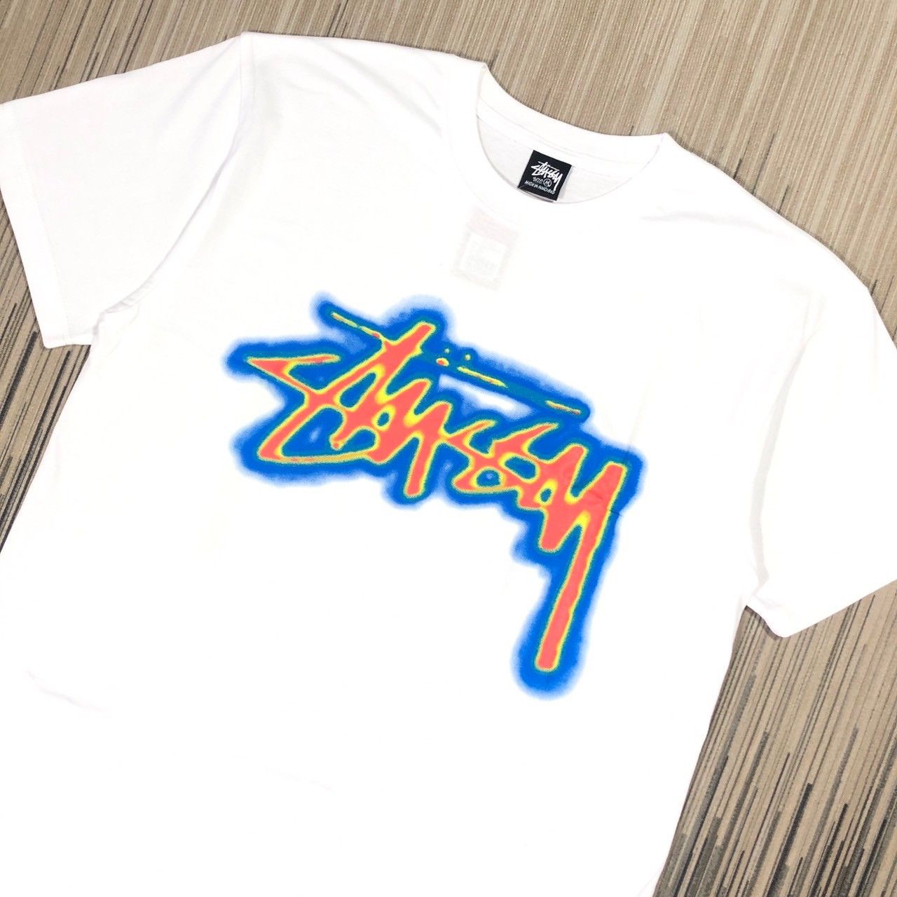 Stussy × Vintage Stussy Thermal Stock Tee Size US XL / EU 56 / 4 - 4 Thumbnail