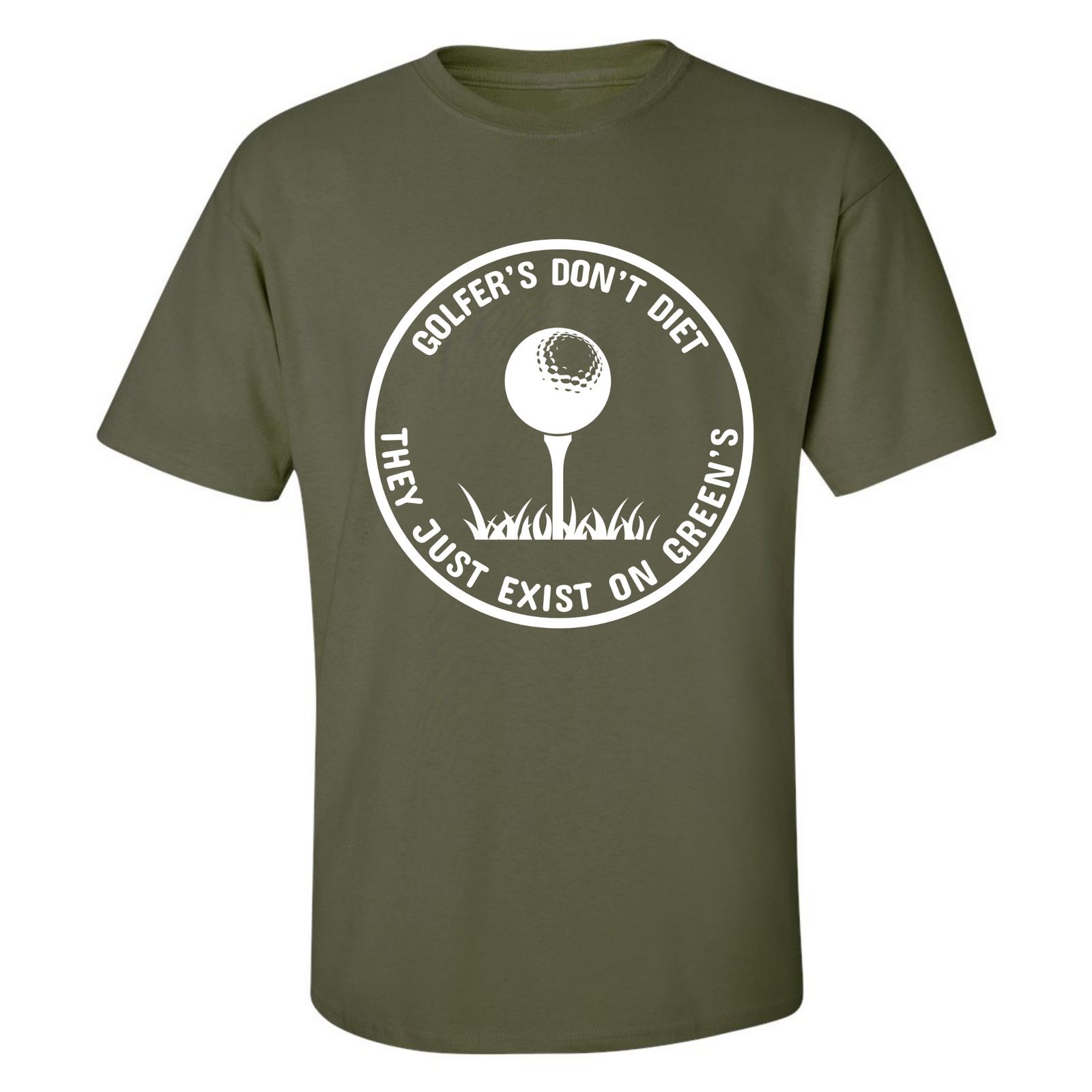 Gildan Golfers Dont Diet On Greens Funny Golfing Tee T-Shirt Size US L / EU 52-54 / 3 - 1 Thumbnail