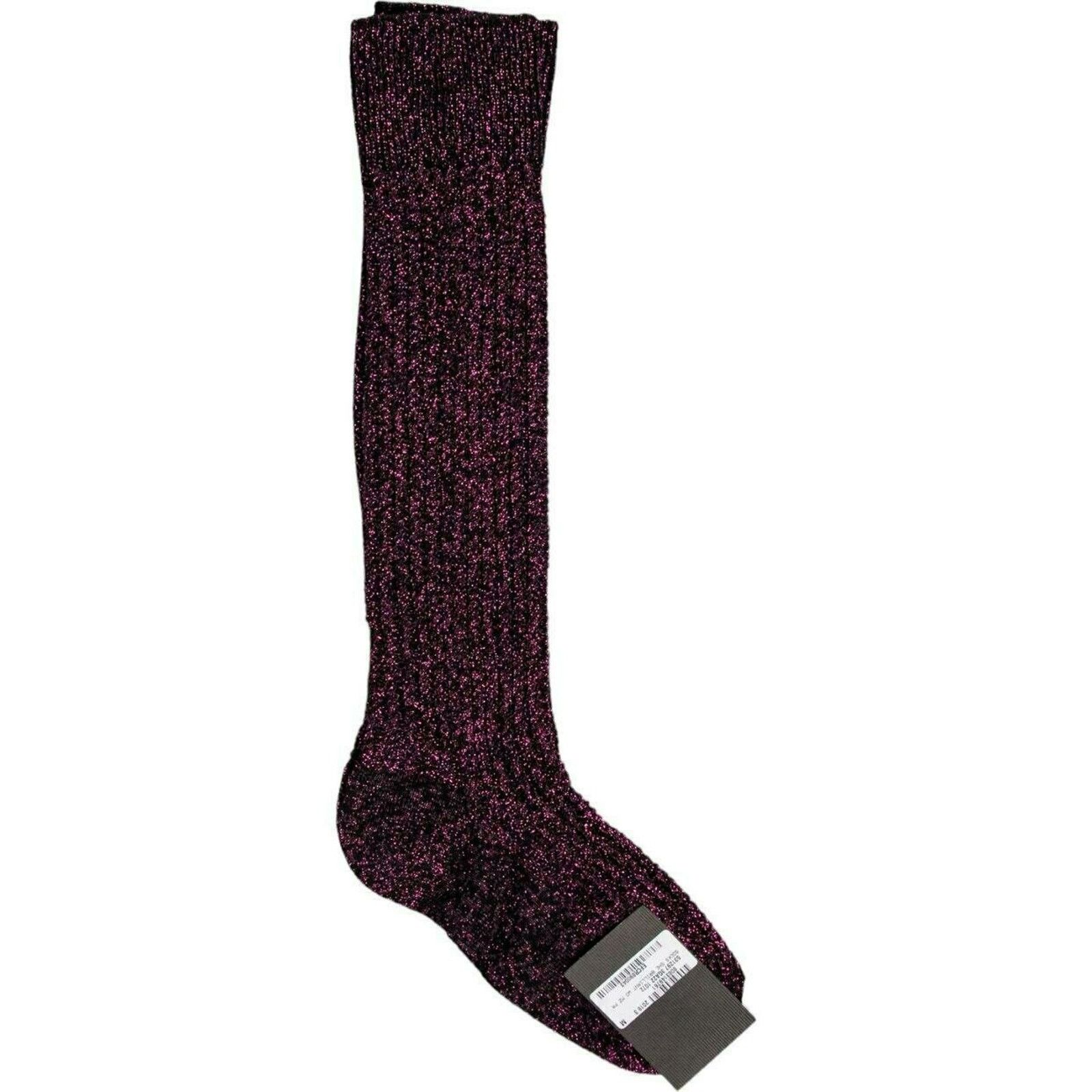 Gucci GUCCI Wool Red/Black Metallic Crew Socks, Medium/M9 20-22cm Size ONE SIZE - 3 Thumbnail