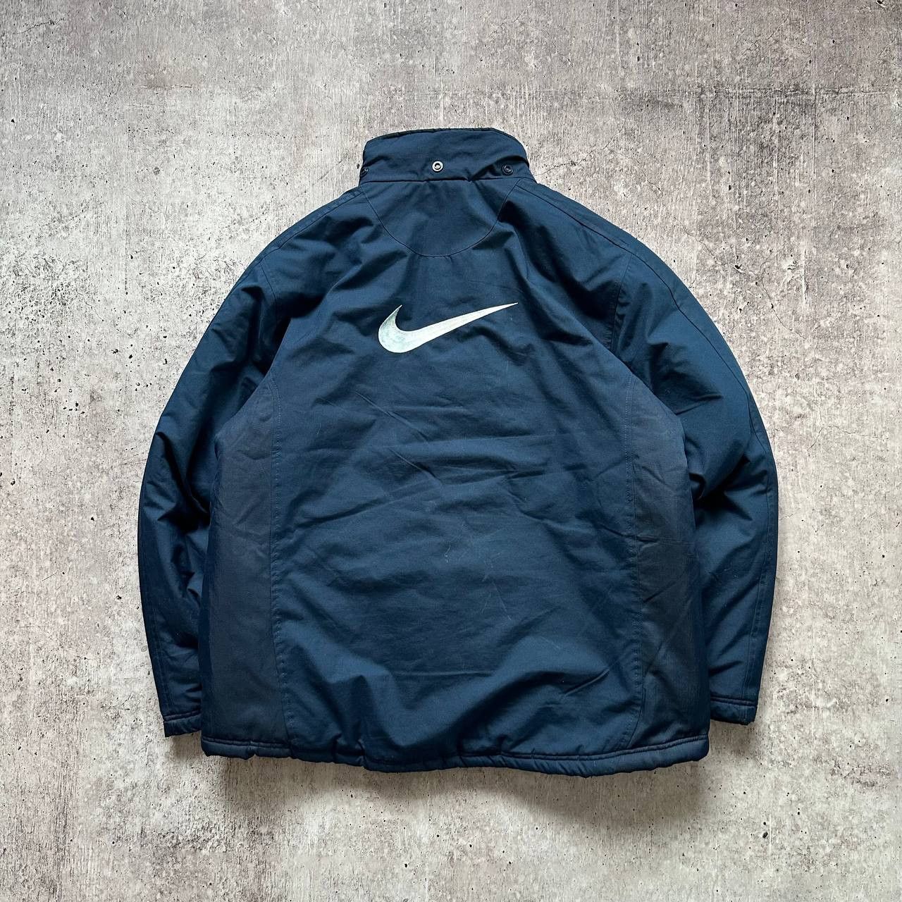 Nike × Vintage Nike y2k Vintage Big Embroidered Swoosh Logo Nylon Jacket Size US L / EU 52-54 / 3 - 2 Thumbnail