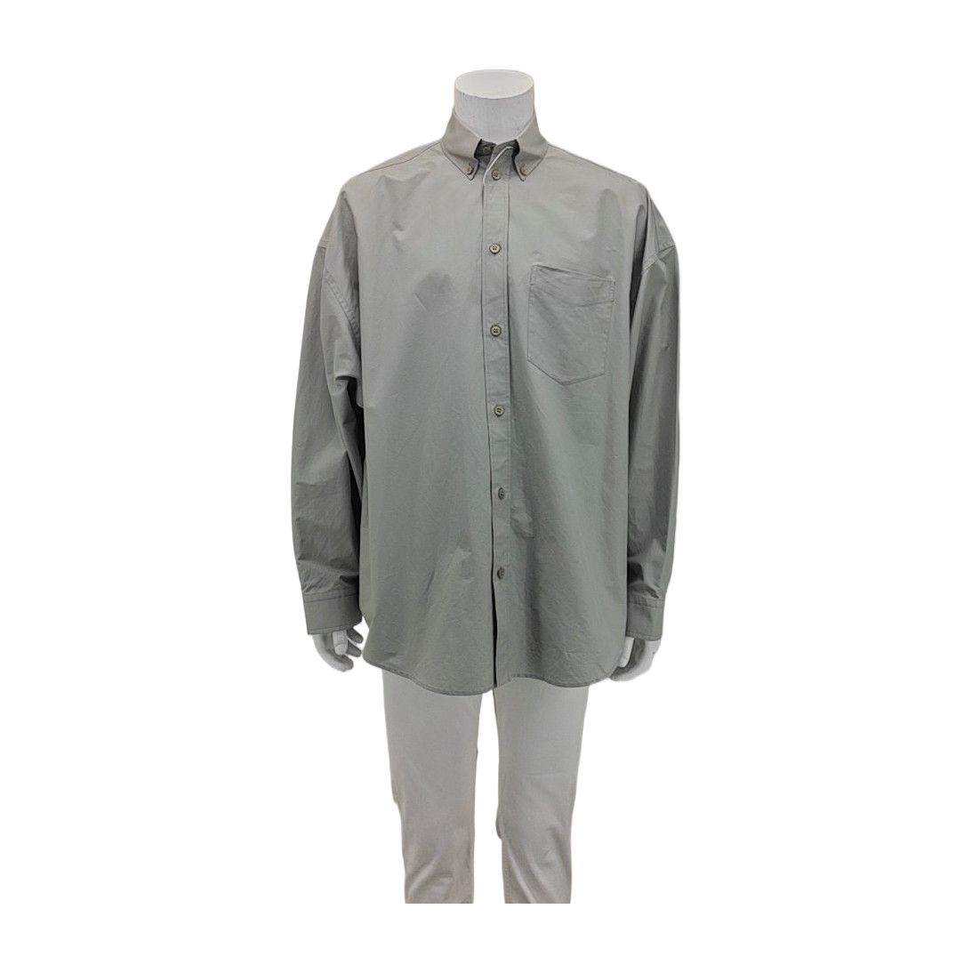 Balenciaga BALENCIAGA Gray Cotton Button Up Shirt Size S Size US S / EU 44-46 / 1 - 1 Thumbnail