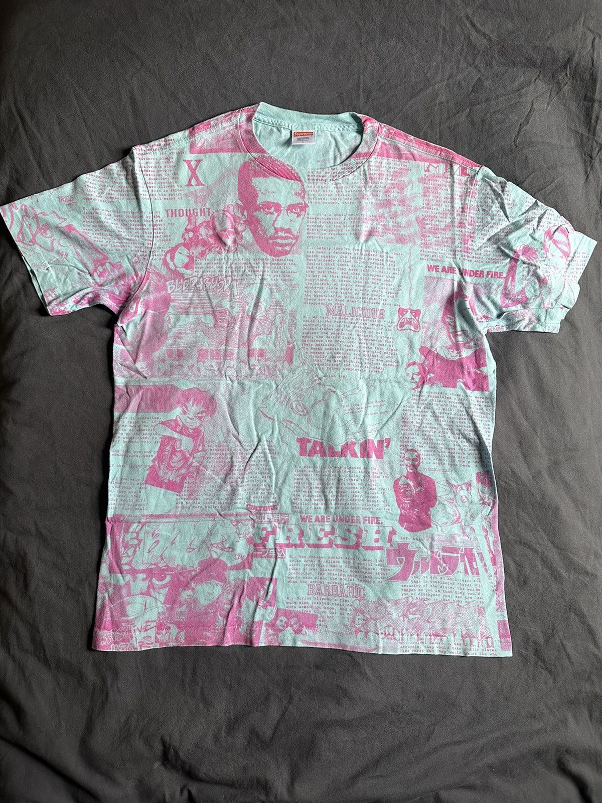 Supreme × Vintage Supreme S/S 2007 Malcolm X Newspaper Tee Size US L / EU 52-54 / 3 - 2 Thumbnail
