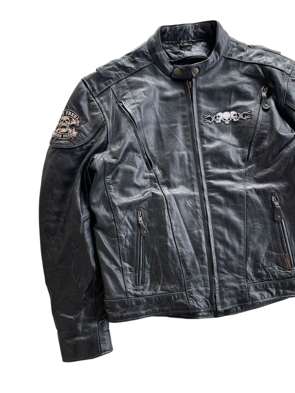 Leather Vintage Black Leather Rider Racing Jacket Size US XL / EU 56 / 4 - 10 Thumbnail