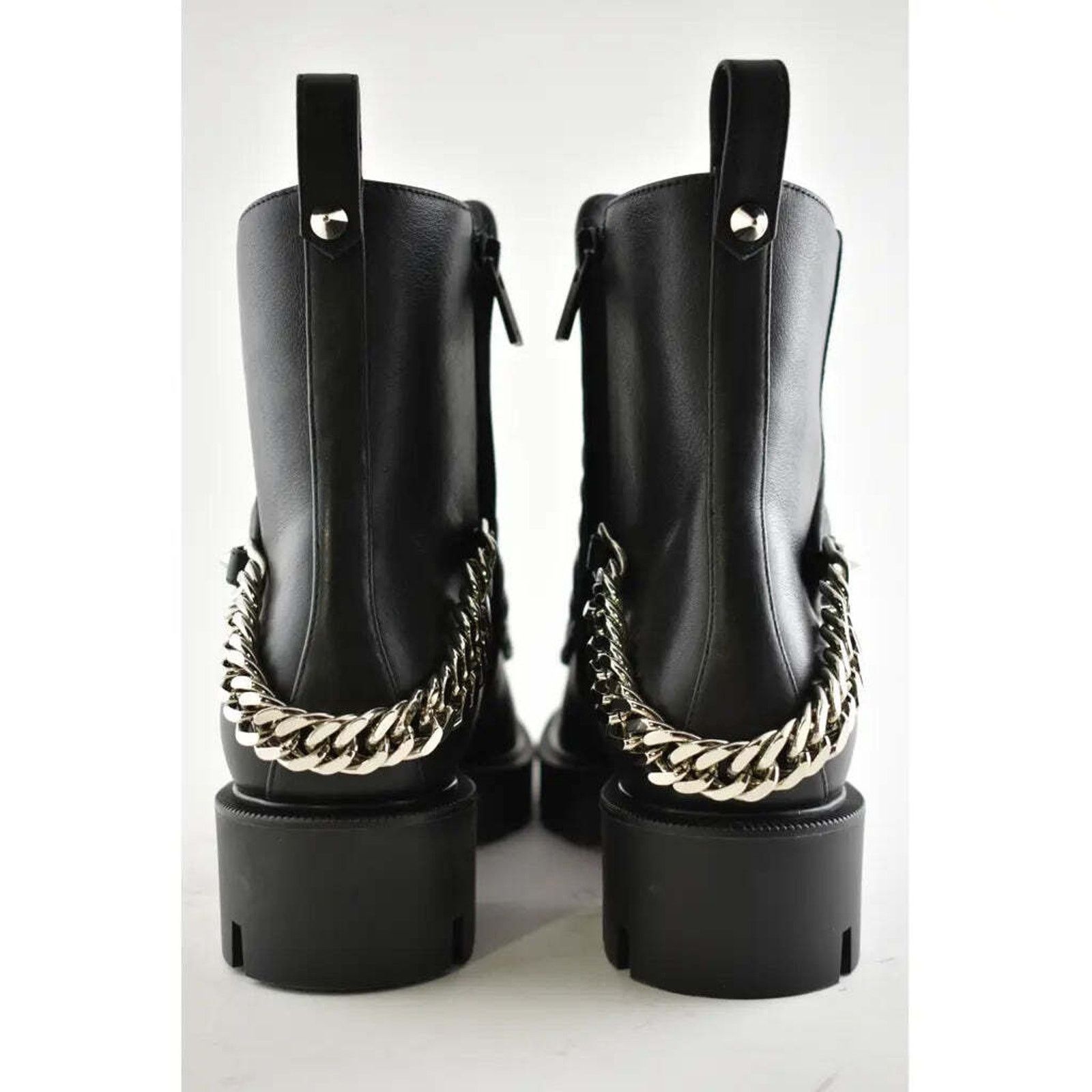 Christian Louboutin Christian Louboutin Maddic Max Flat Calf Black Silver Chain Size US 6 / IT 36 - 9 Thumbnail
