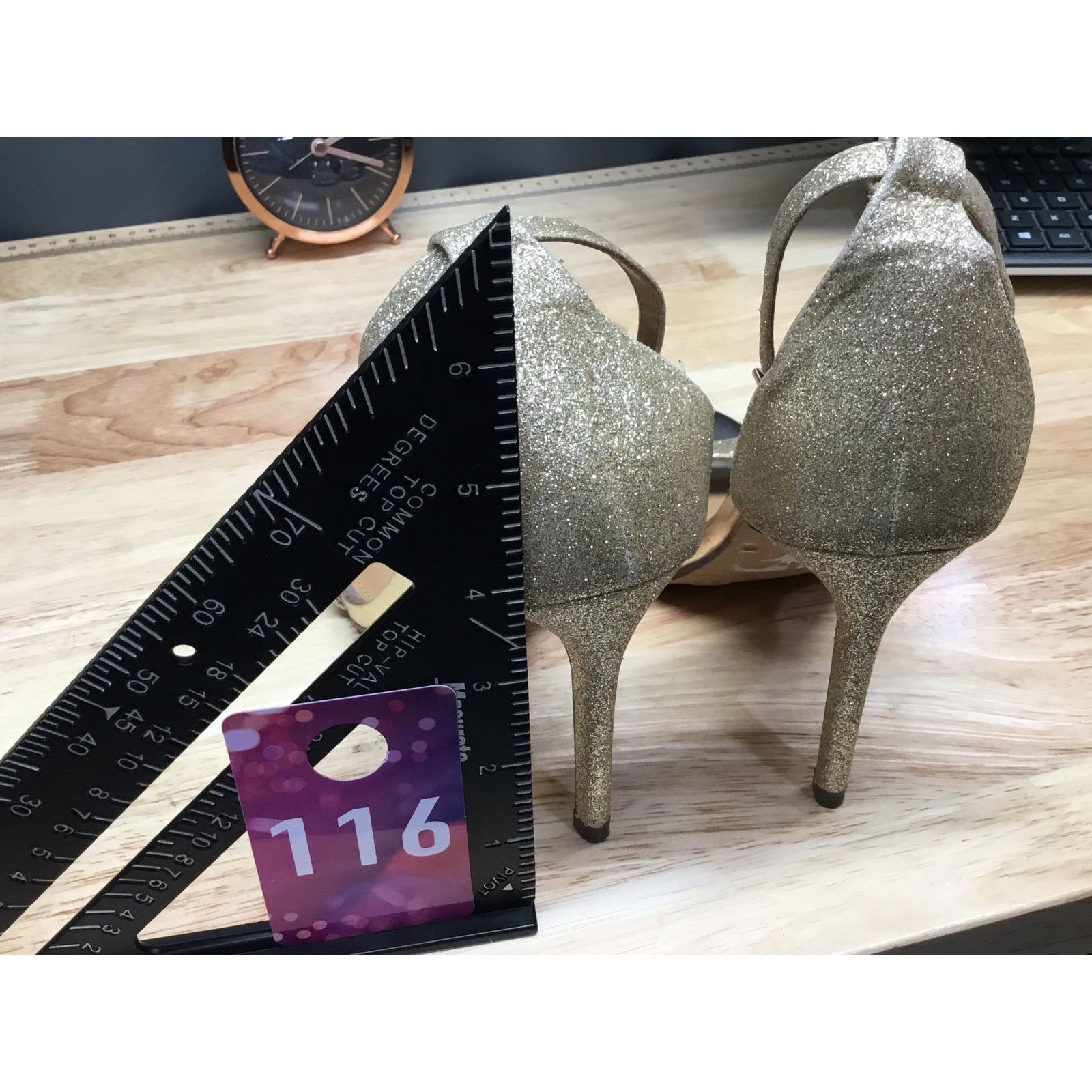Other Wild Pair Bethie 2 Dress Sandals Womens 7 Gold Stiletto Heel Size US 7 / IT 37 - 3 Thumbnail