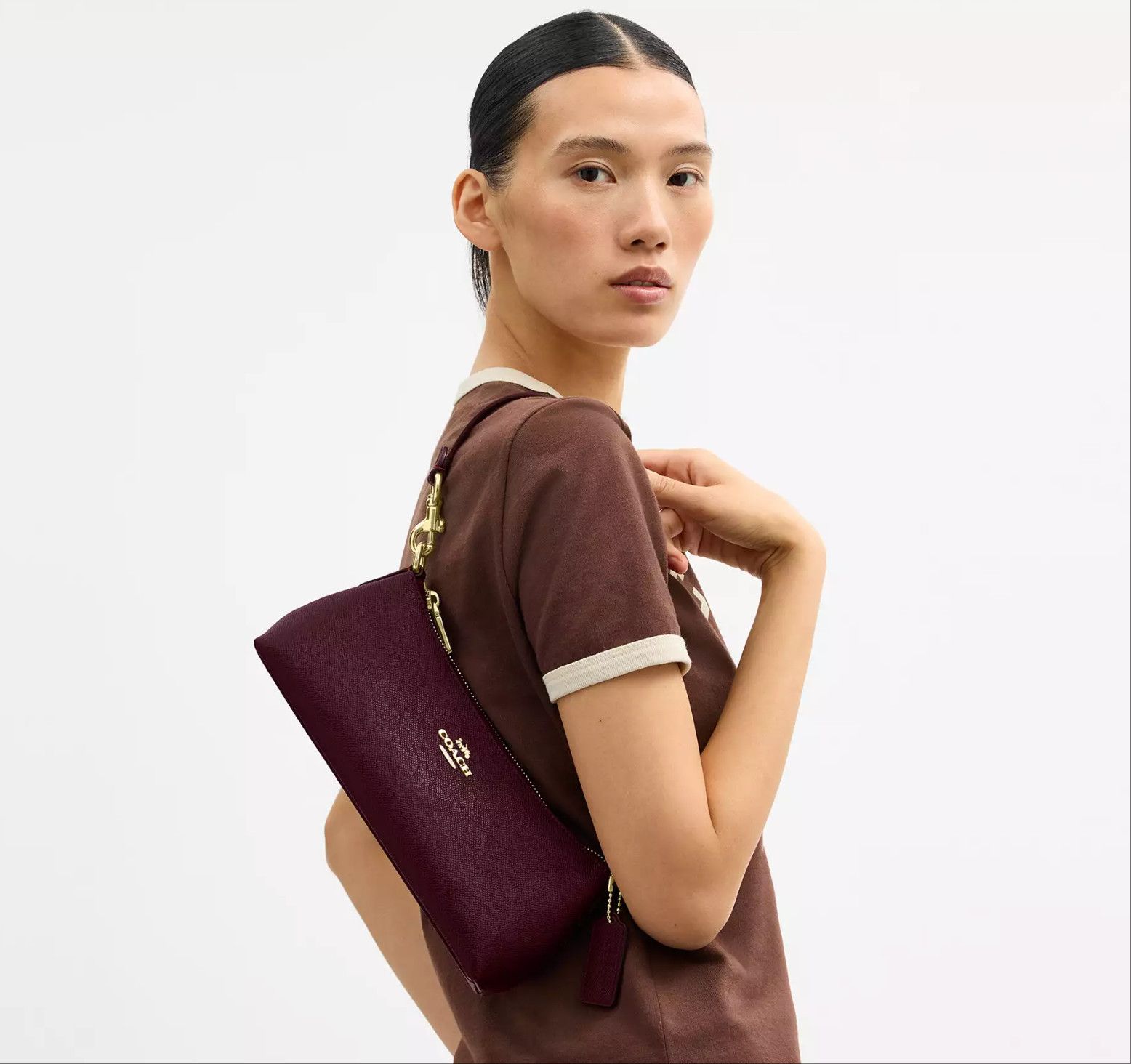 Coach Charlotte Shoulder Bag CCO18 Dark Wine Size ONE SIZE - 2 Thumbnail