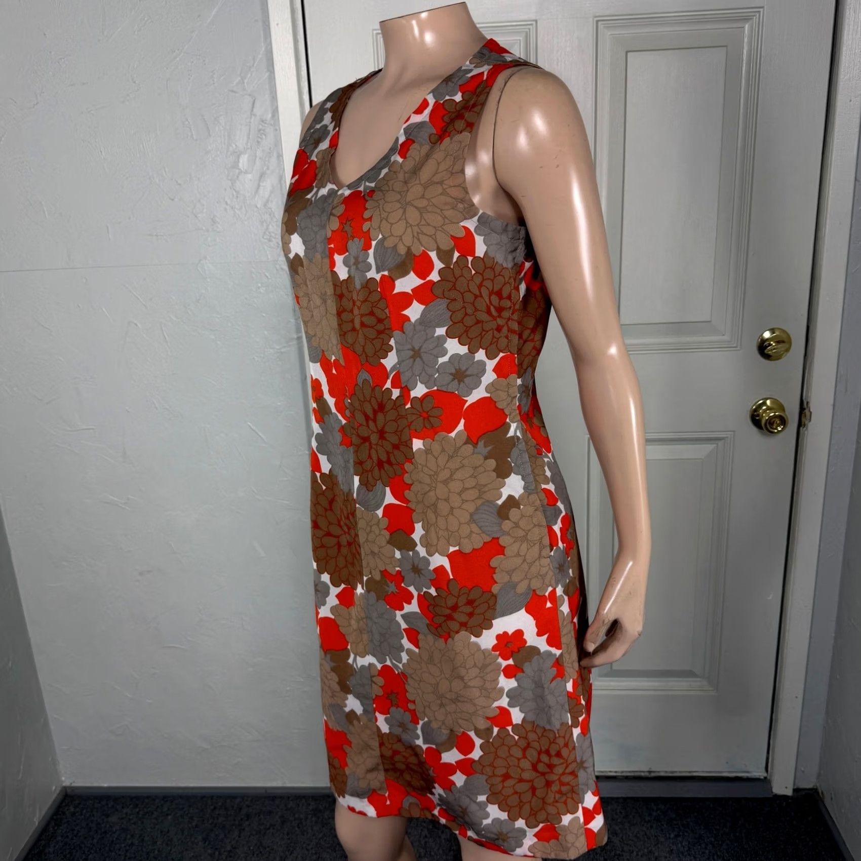 Vintage VINTAGE Handmade Hawaii Dress Women's Mini Polyester Floral Shift 70s G3-27 Size S / US 4 / IT 40 - 3 Thumbnail
