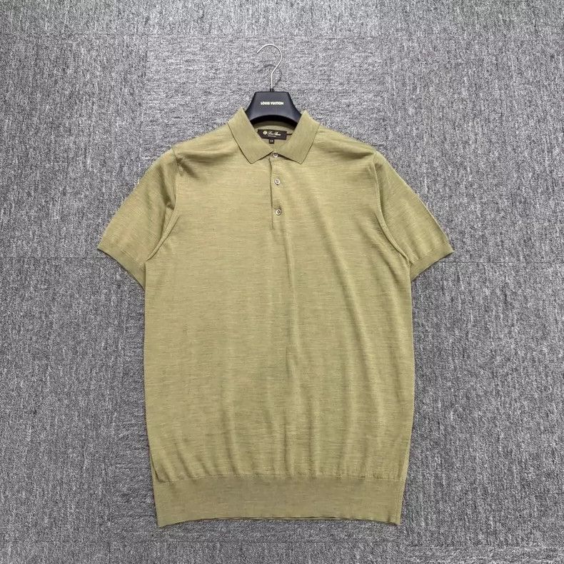 Loro Piana LORO PIANA Wool polo shirt Size XXL / US 16-18 / IT 52-54 - 1 Thumbnail