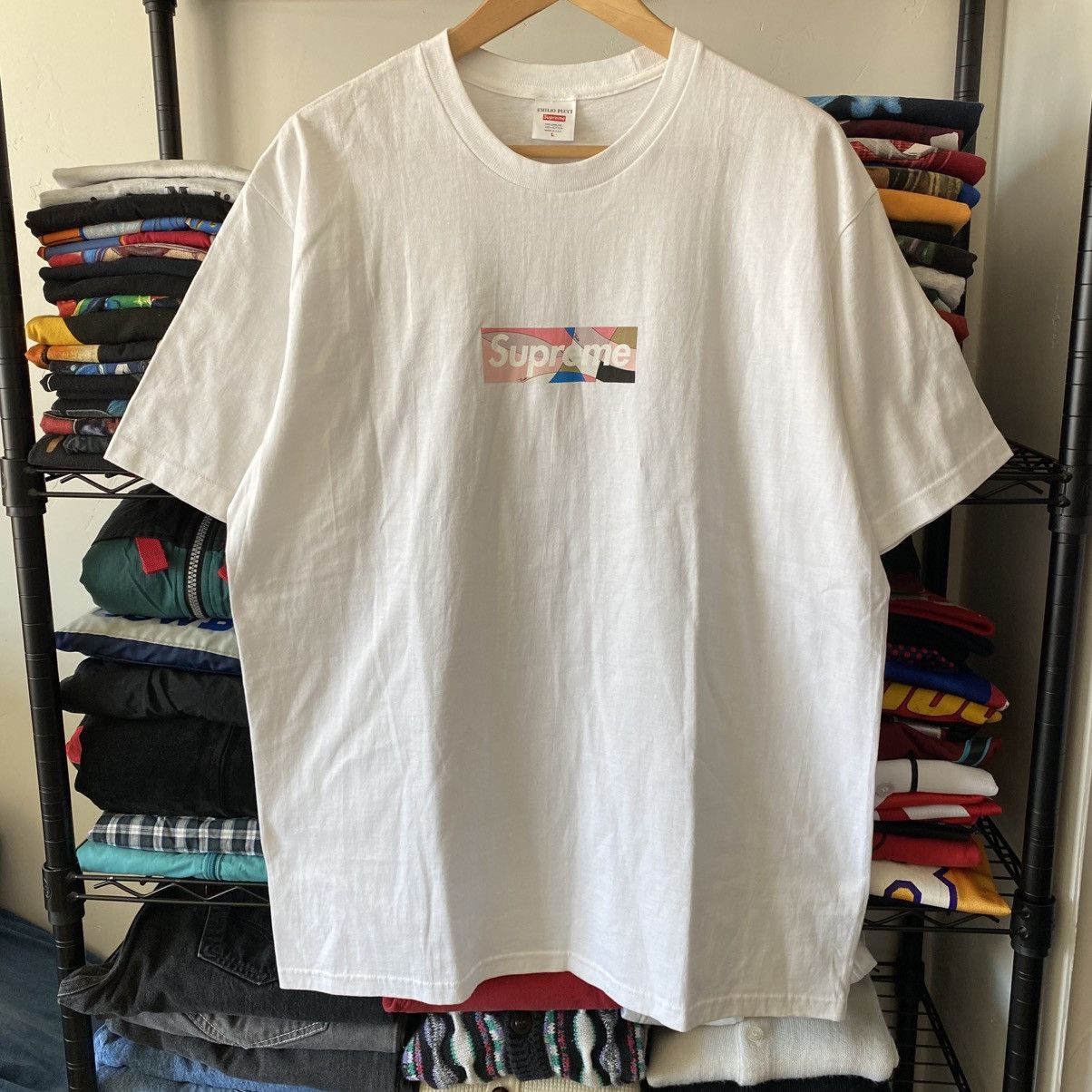 Supreme Emilio Pucci Tシャツ Lサイズ ホワイト Supreme Emilio Pucci Box Logo Tee (SS21) - $54