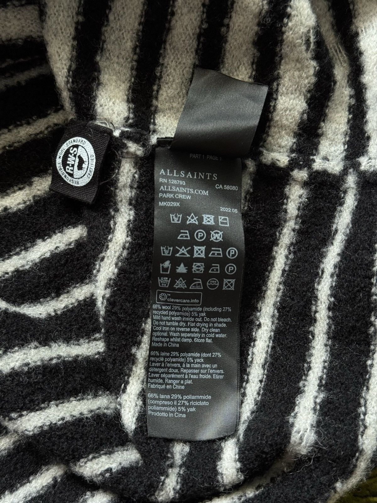 Allsaints Allsaints avant garde striped factory distressed sweater Size US XS / EU 42 / 0 - 8 Thumbnail