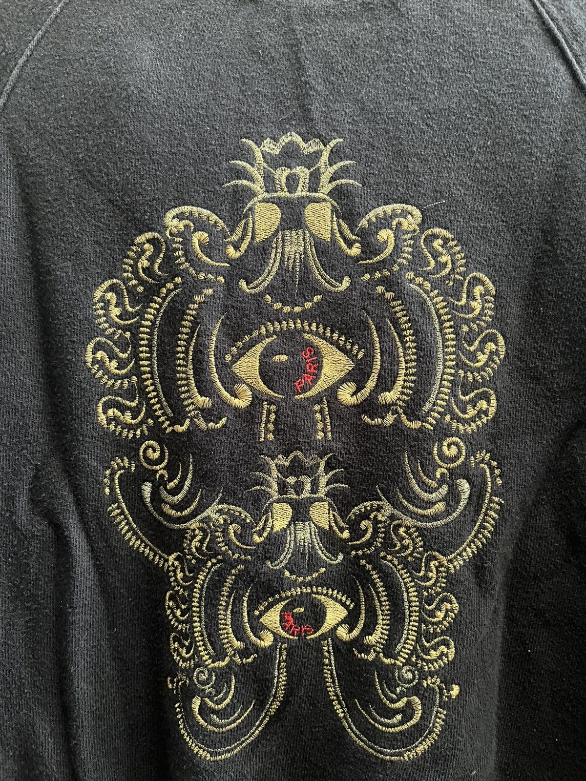 Beauty Beast × Japanese Brand × KMRii 2000s Nylon -Dark Aesthetic Gold Embroidery Eye Ghotic Style Size US M / EU 48-50 / 2 - 1 Thumbnail