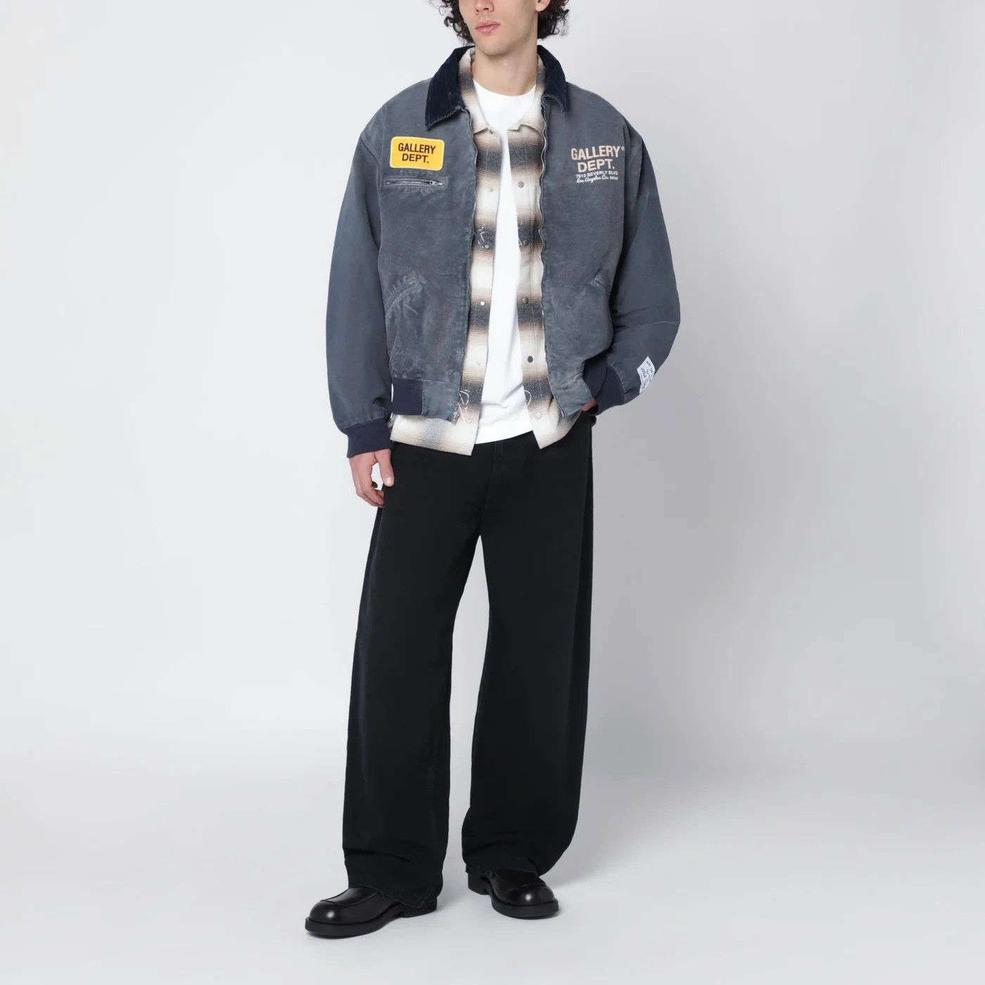 Gallery Dept. o1d2blof0426 Cotton Zip Jacket in Blue Size US XXL / EU 58 / 5 - 2 Thumbnail