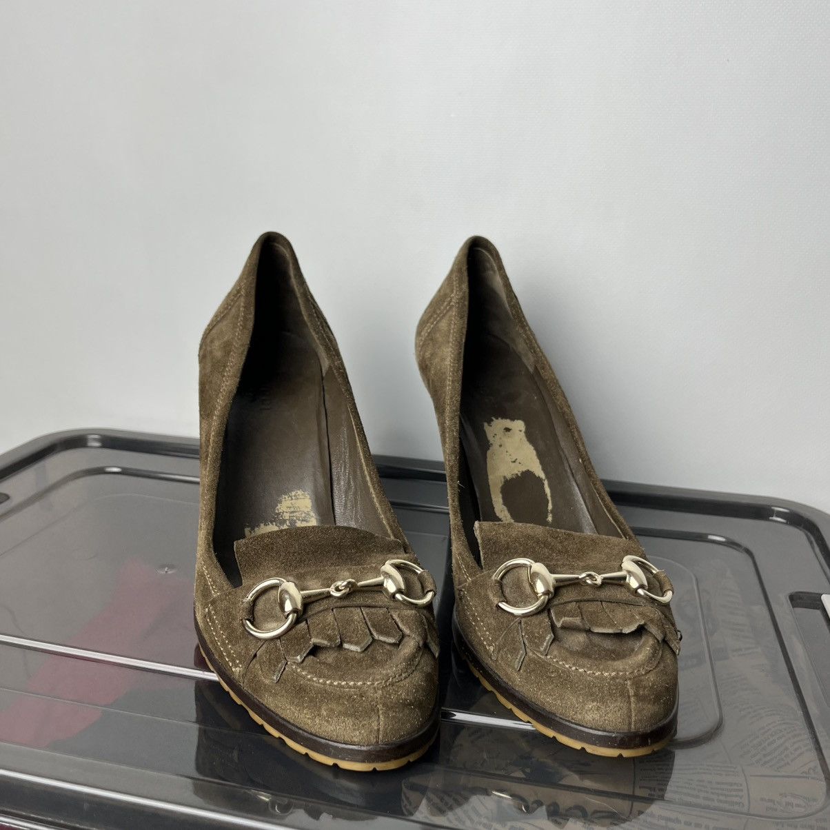 Gucci Vintage Gucci Women’s Brown Horse Bit Heels Size US 9 / IT 39 - 2 Thumbnail
