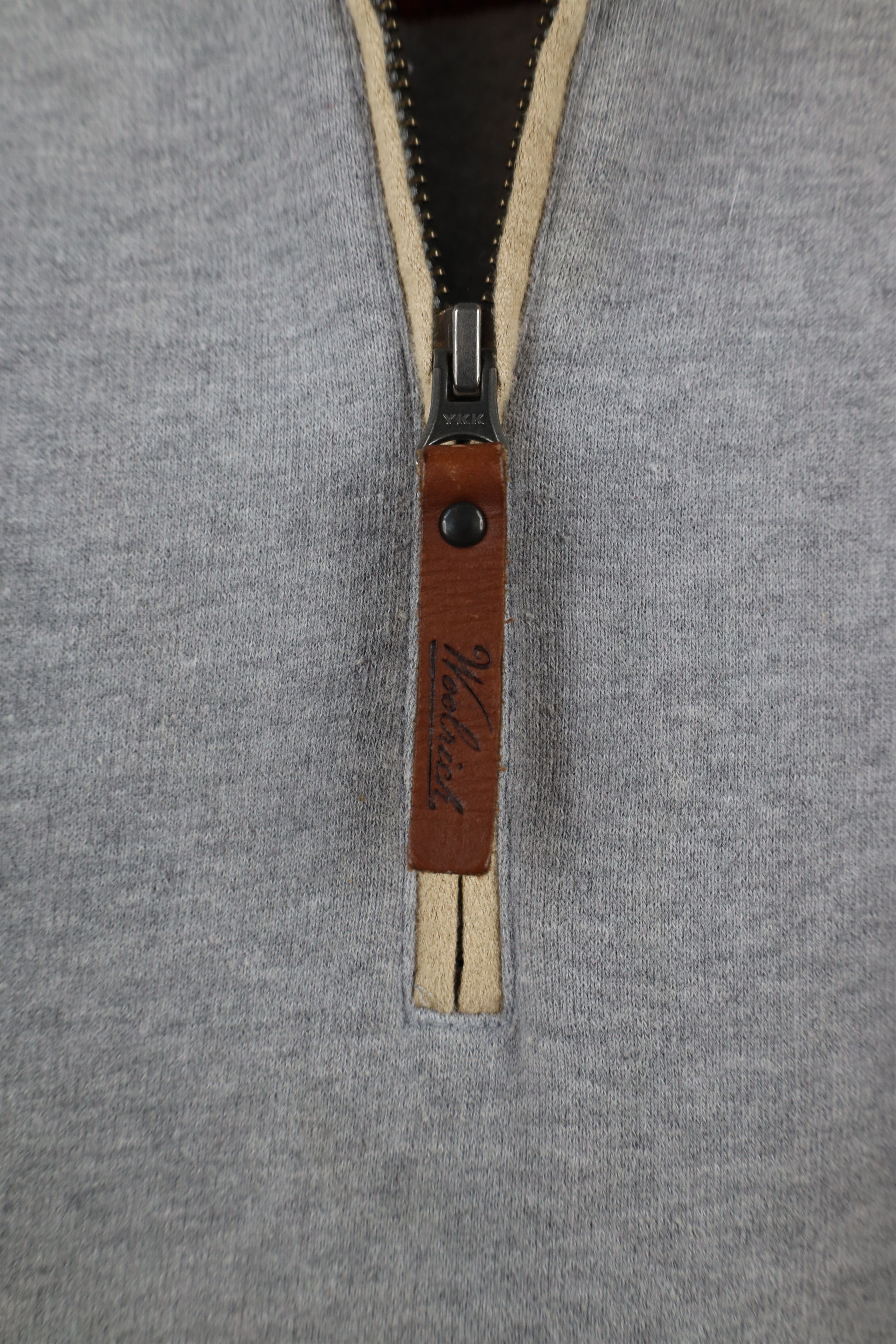 Vintage × Woolrich Woolen Mills Vintage Woolrich Touch Elbow Patch Half Zip Sweatshirt Gray Size US L / EU 52-54 / 3 - 7 Thumbnail