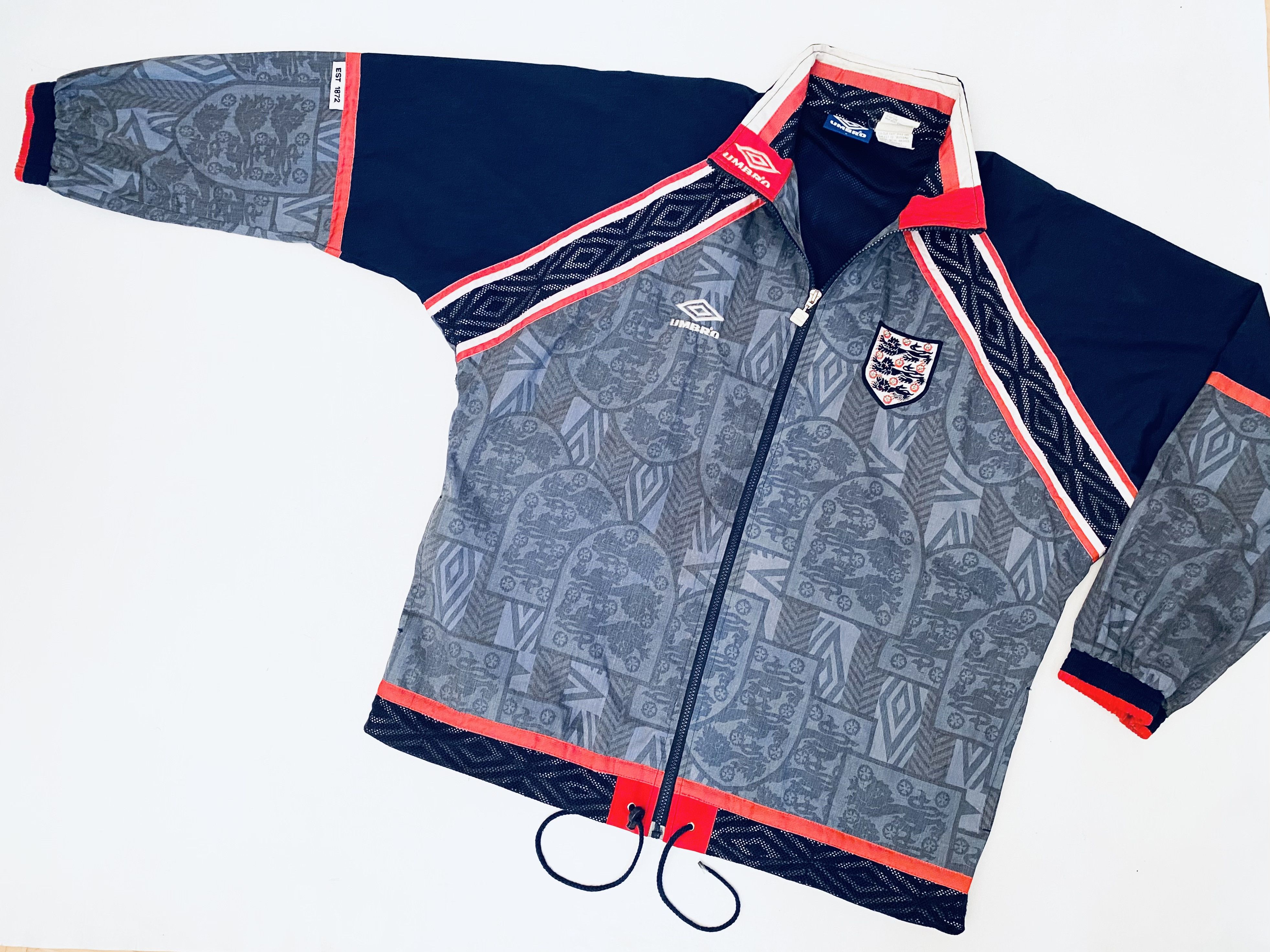 Umbro × Vintage England Training Jacket 1993 / 1995 Size US L / EU 52-54 / 3 - 4 Thumbnail
