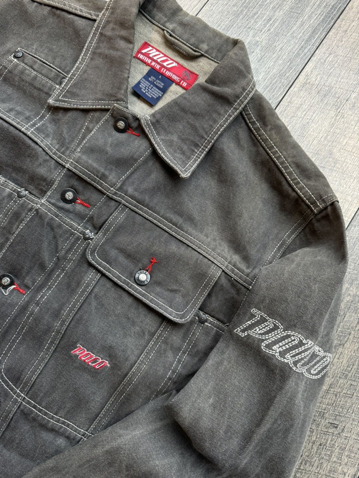 Vintage Vintage Y2K Paco Jeans Denim Black Jacket - Large Size US L / EU 52-54 / 3 - 5 Thumbnail