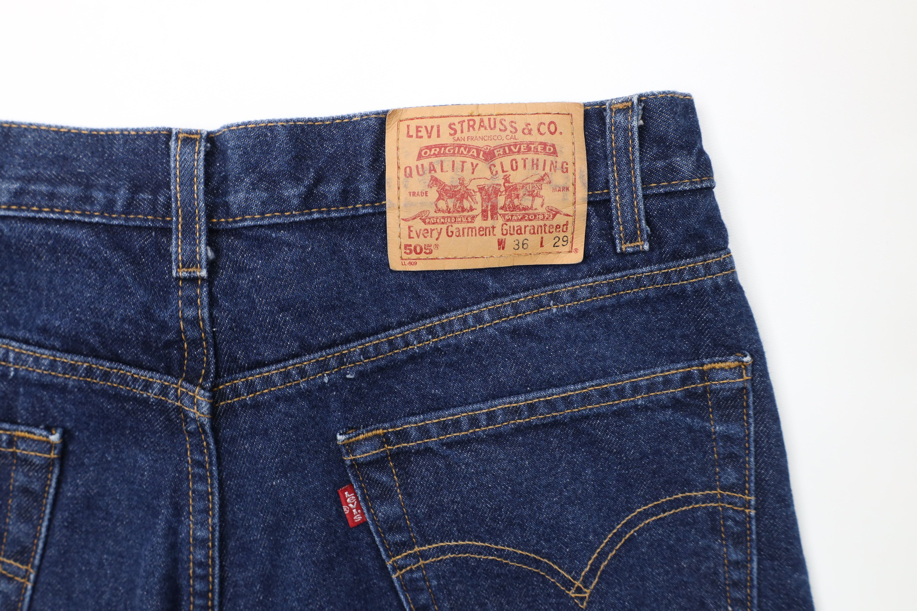 Levi's Vintage Y2K 2001 Levis 505 Regular Straight Leg Denim Jeans Size US 36 / EU 52 - 15 Thumbnail