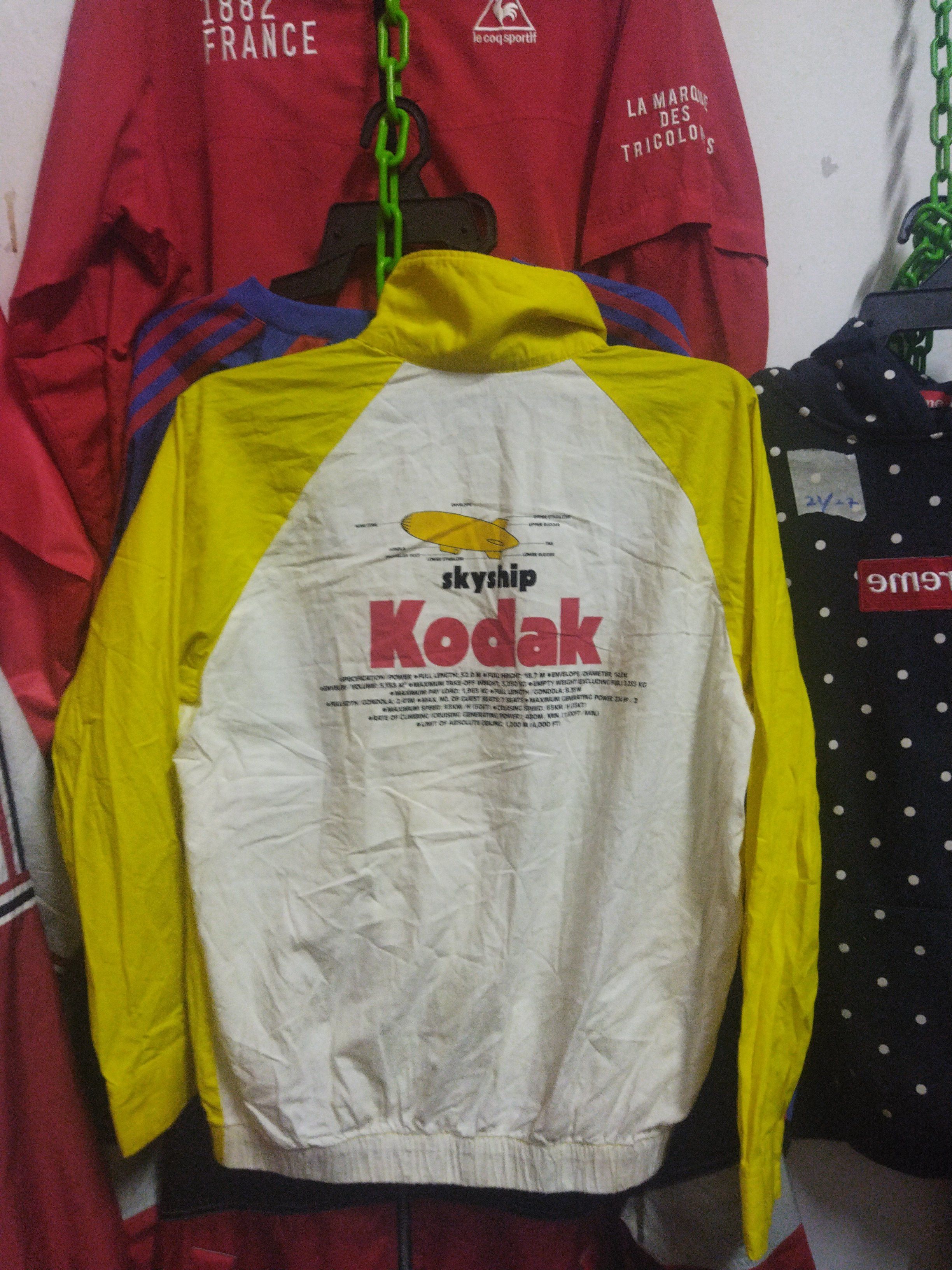 image of Vintage Jacket Kodak Skyship in Yellow/White, Men's (Size Medium)