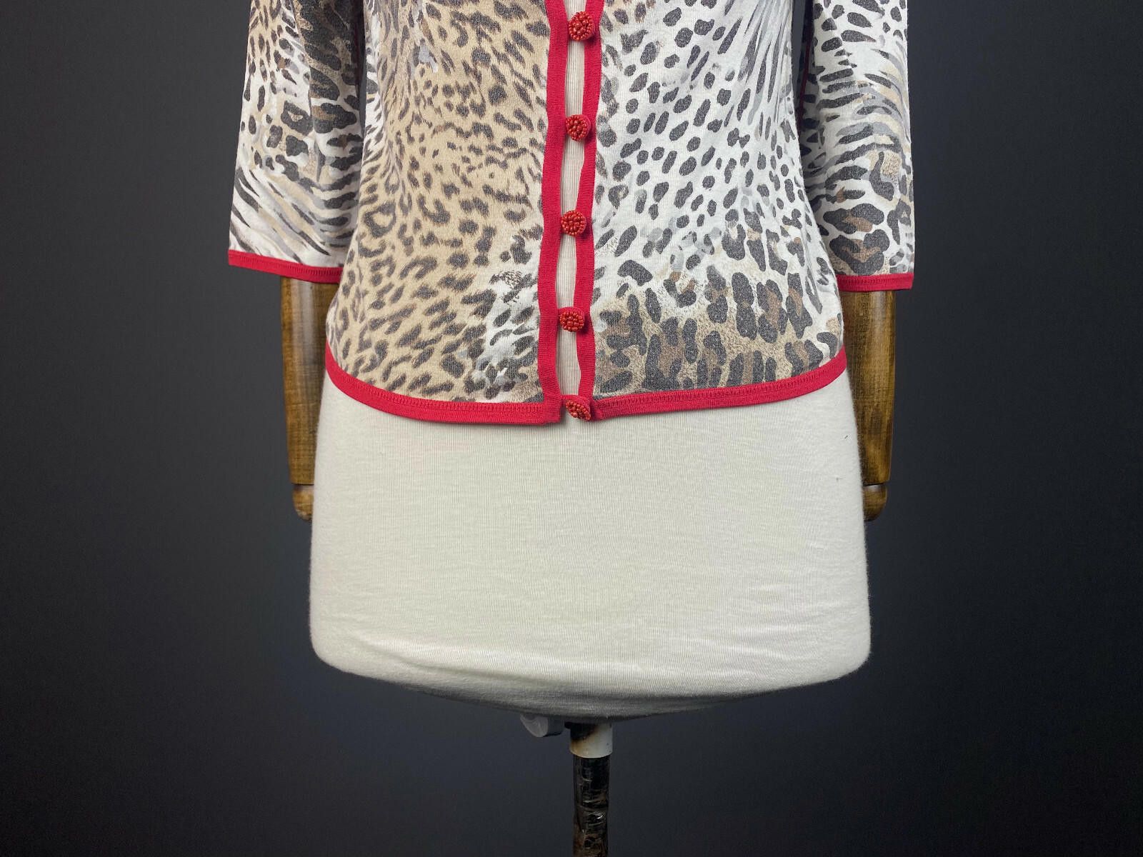 Escada Escada Sport Multicolor Leopard Print Cardigan Sweater Size M / US 6-8 / IT 42-44 - 3 Thumbnail