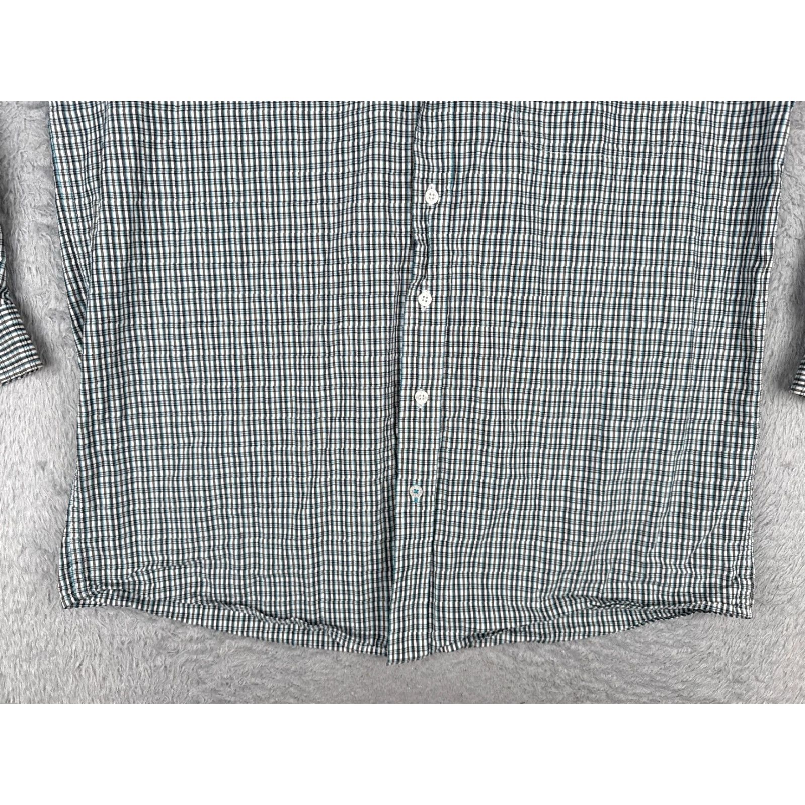 Vintage Cinch Blue White Plaid Flannel Shirt Adult Large Long Sleeve Cotton Casual Workwear Mens Size US L / EU 52-54 / 3 - 5 Thumbnail