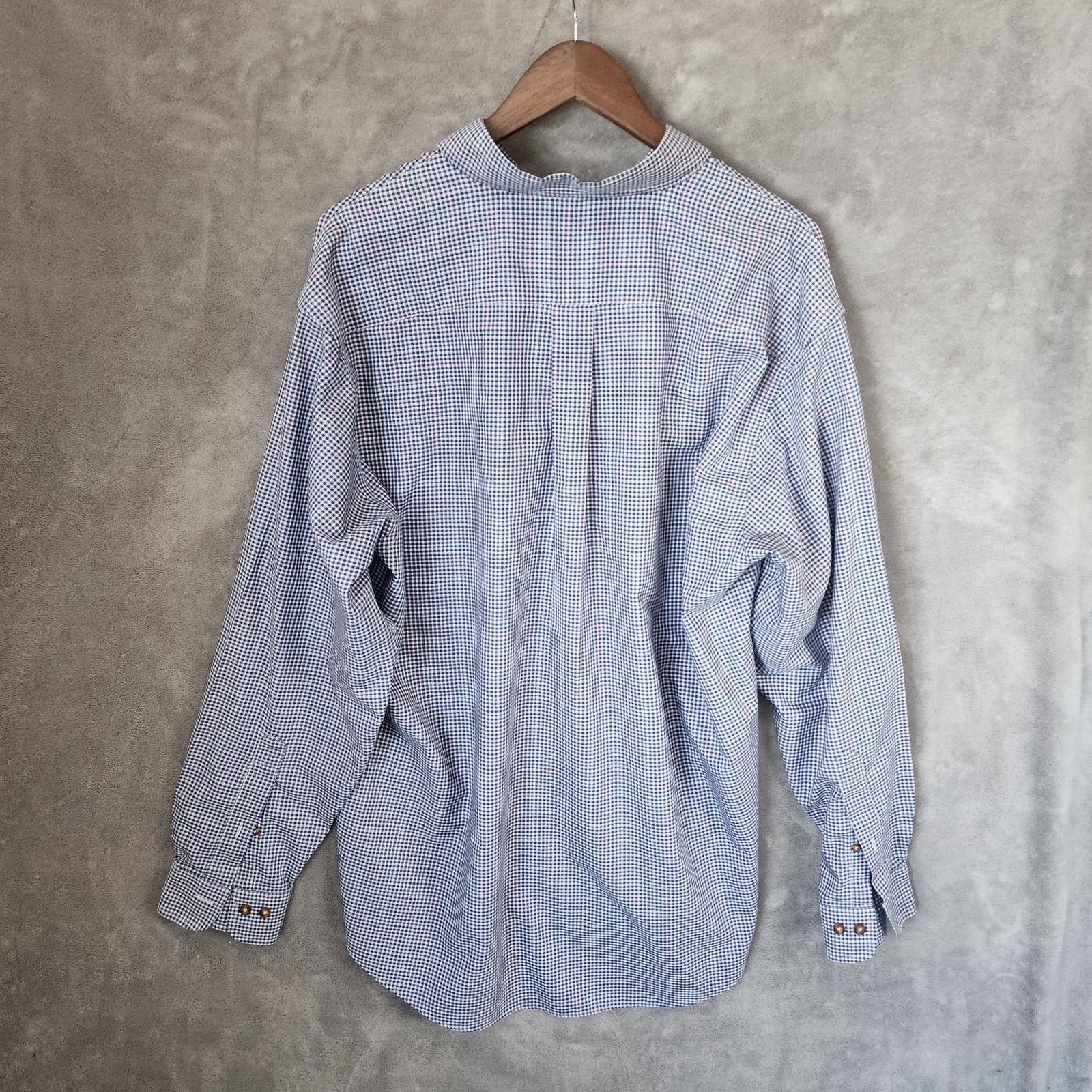 Brooks Brothers Brooks Brothers Men’s Large Blue White Grid Plaid Shirt Size US L / EU 52-54 / 3 - 3 Thumbnail