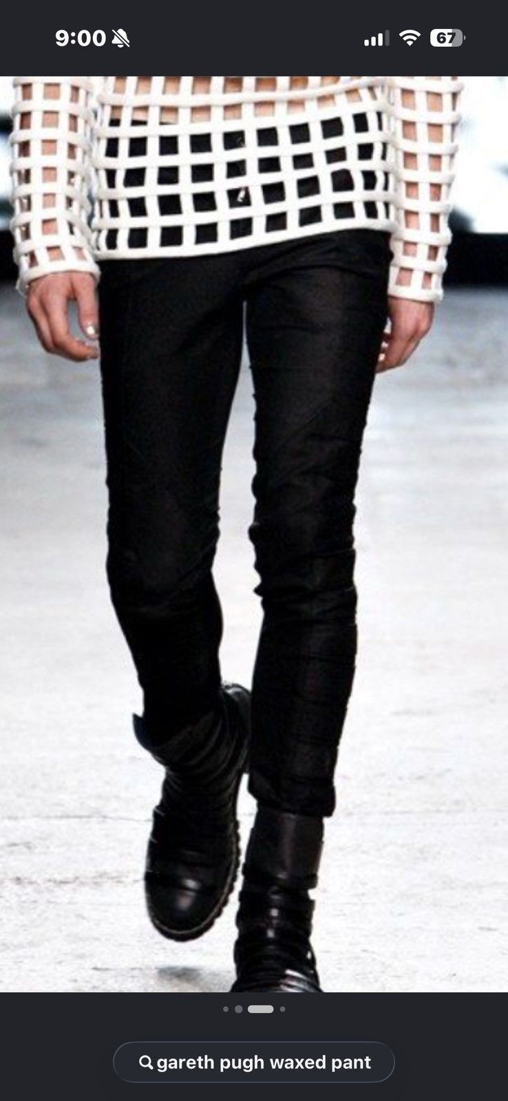 Gareth Pugh Gareth pugh waxed denim pant (like rick owens) Size US 29 - 10 Thumbnail